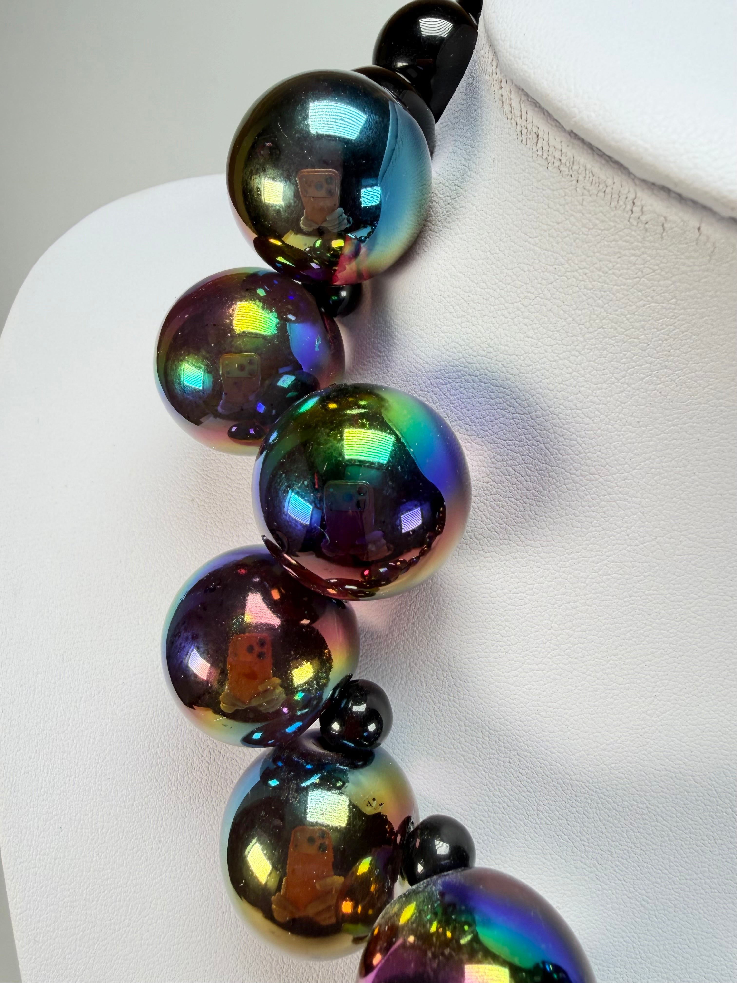 Marion Godart - Grapes "Fruité" Iridescent Resin Necklace
