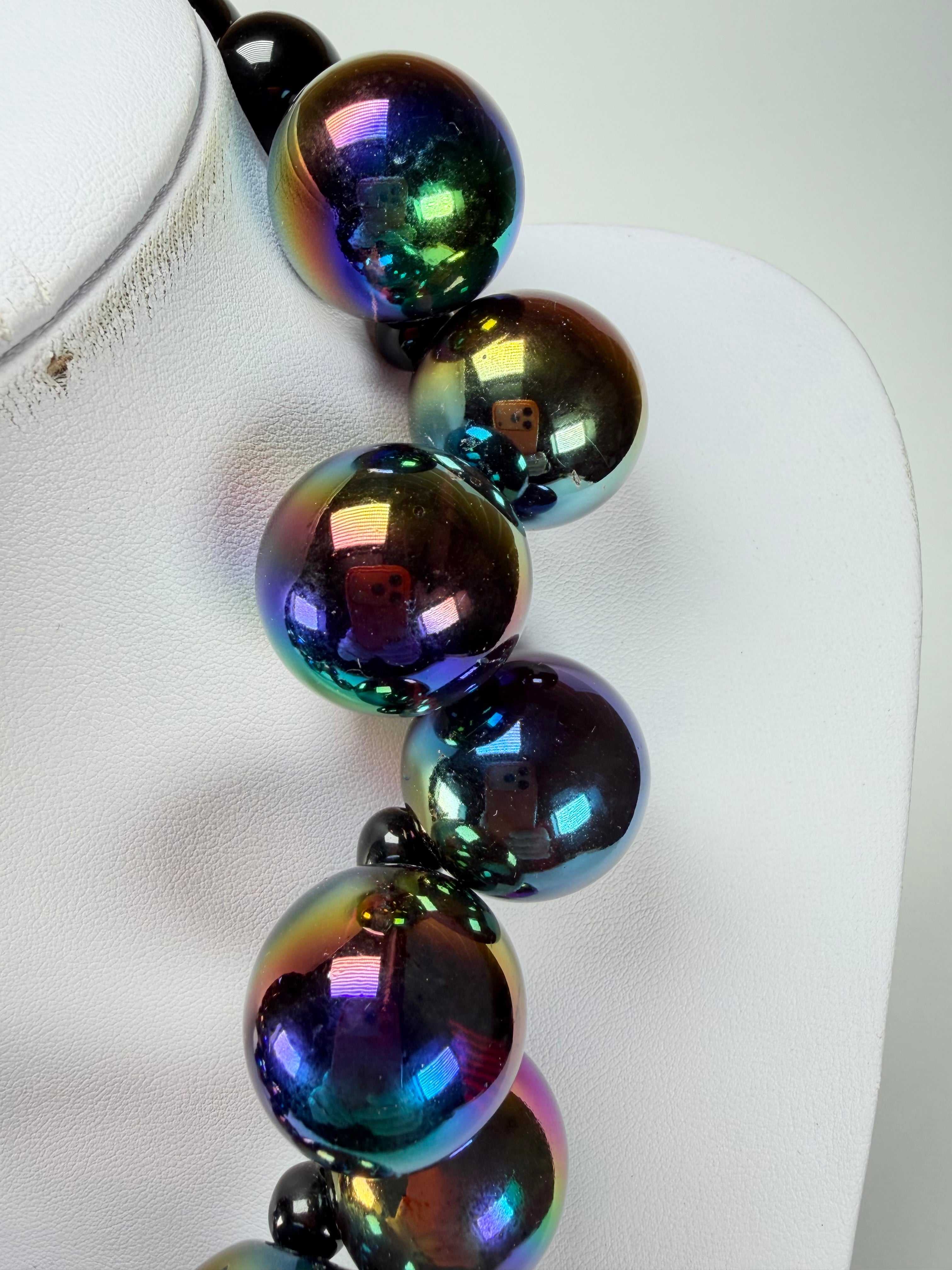 Marion Godart - Grapes "Fruité" Iridescent Resin Necklace