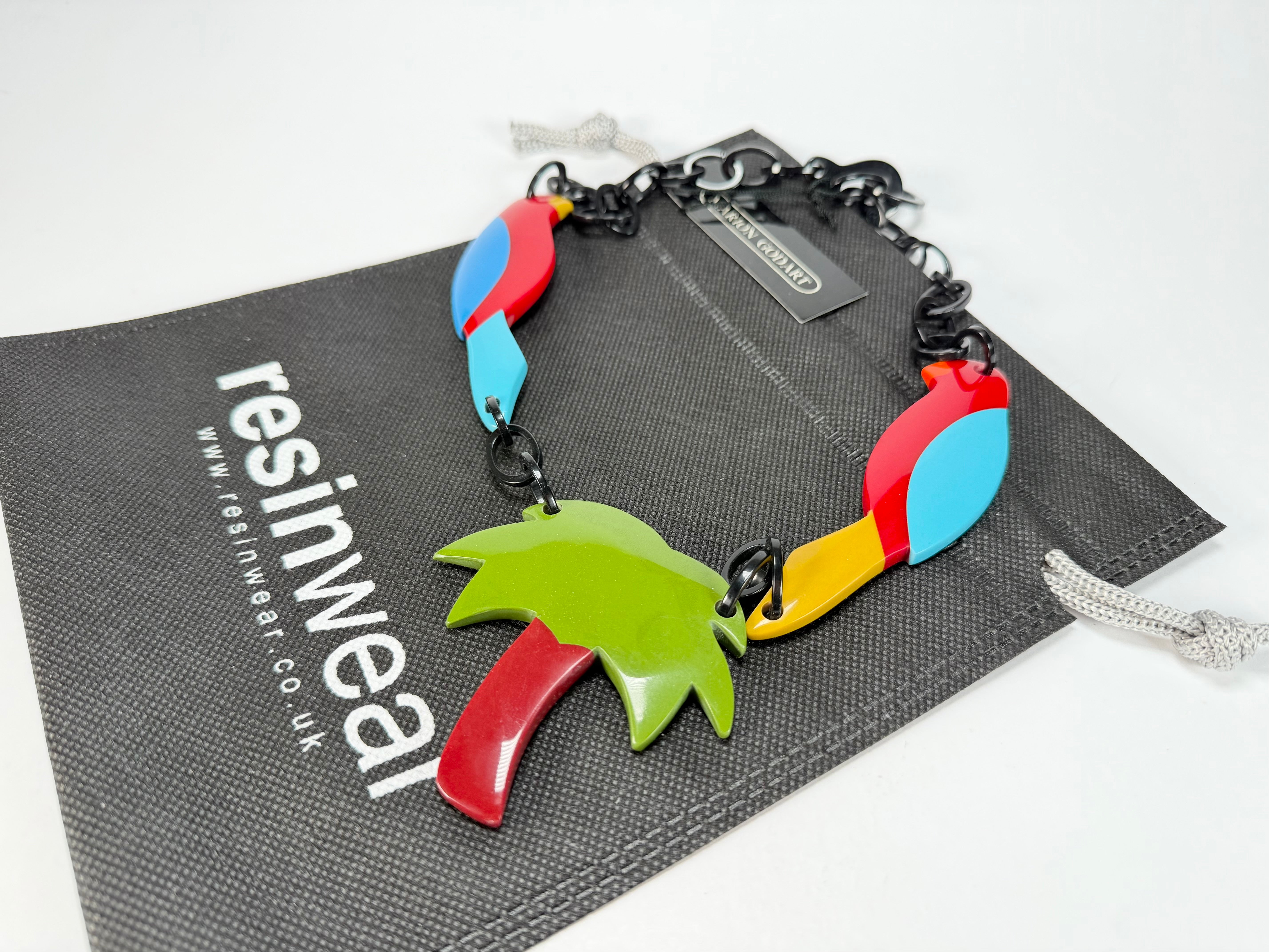 Marion Godart - Natural "Dual Toucan Arbre" Resin Necklace