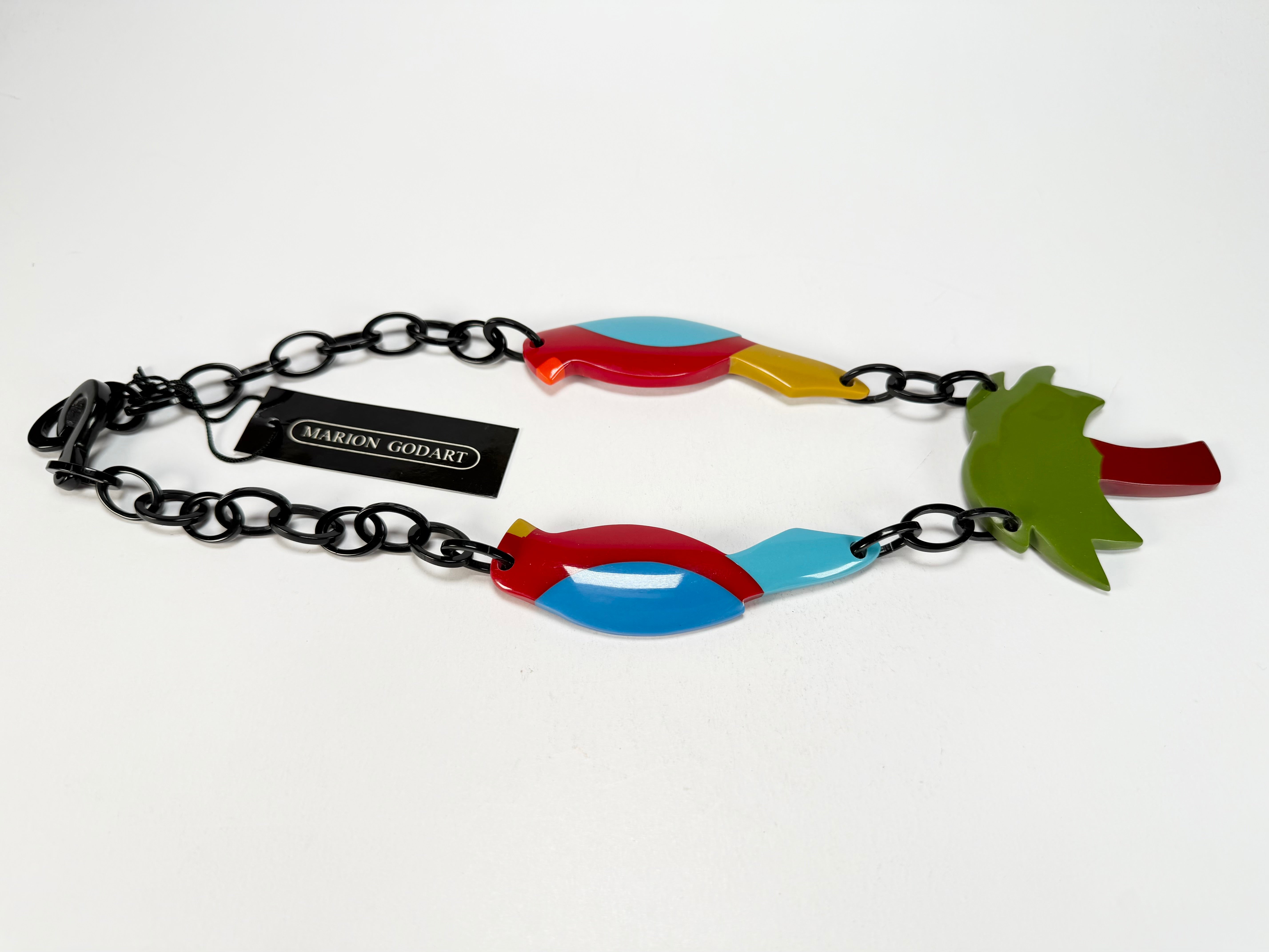 Marion Godart - Natural "Dual Toucan Arbre" Resin Necklace