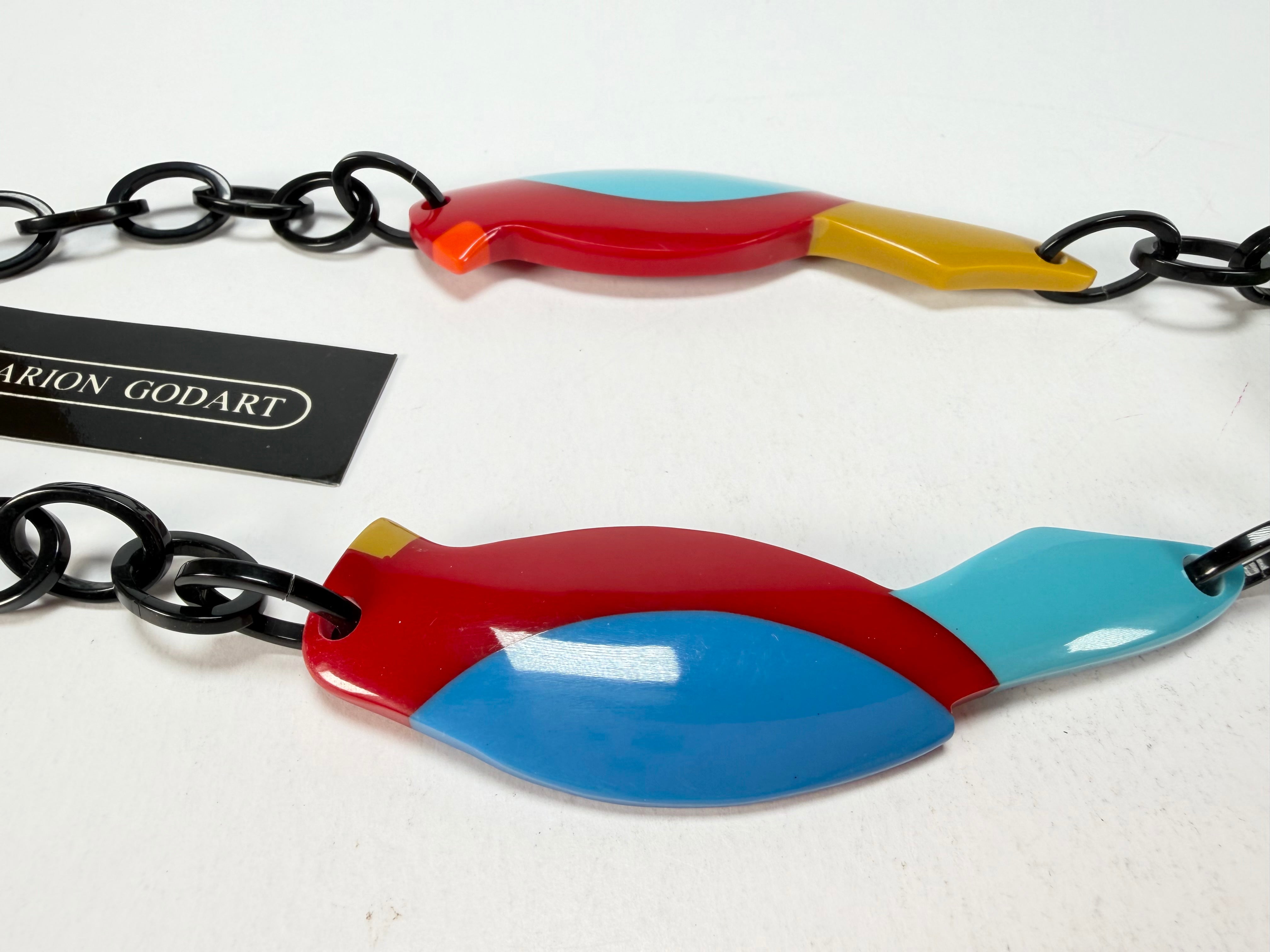 Marion Godart - Natural "Dual Toucan Arbre" Resin Necklace