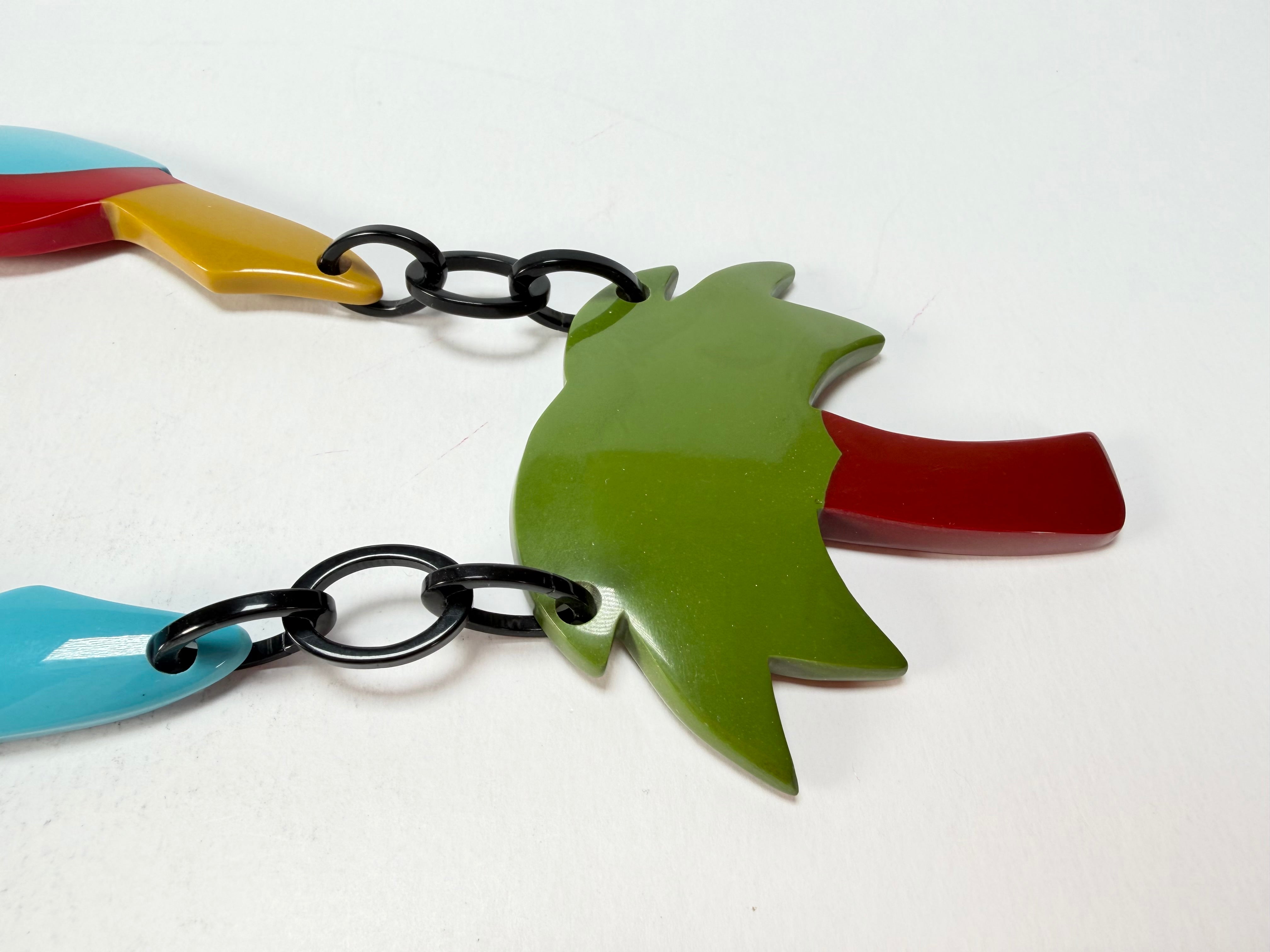 Marion Godart - Natural "Dual Toucan Arbre" Resin Necklace