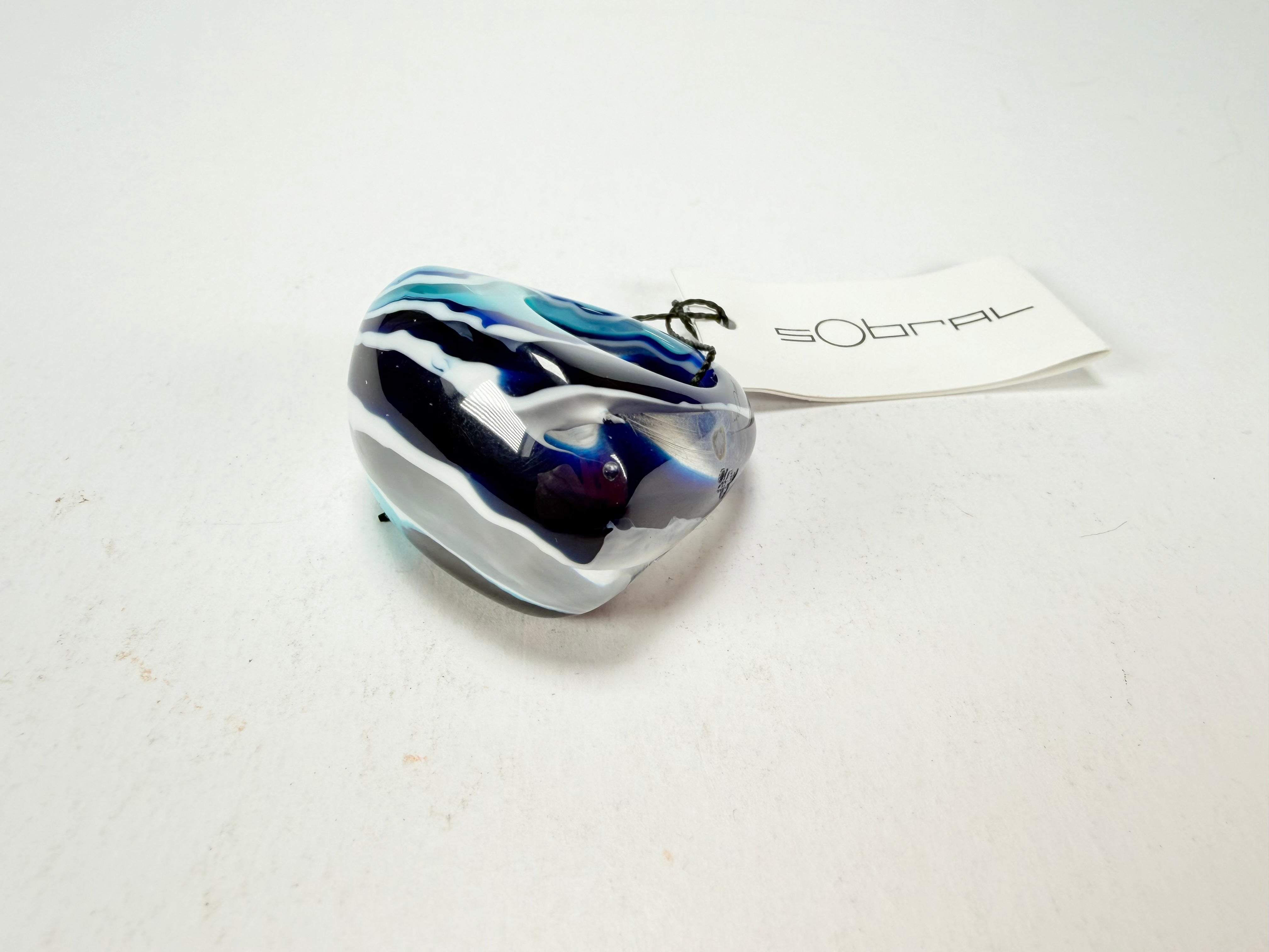 Sobral - Onda Azul "Mares" Blue Resin Ring ( 005417 ) - Size UK R / US 9