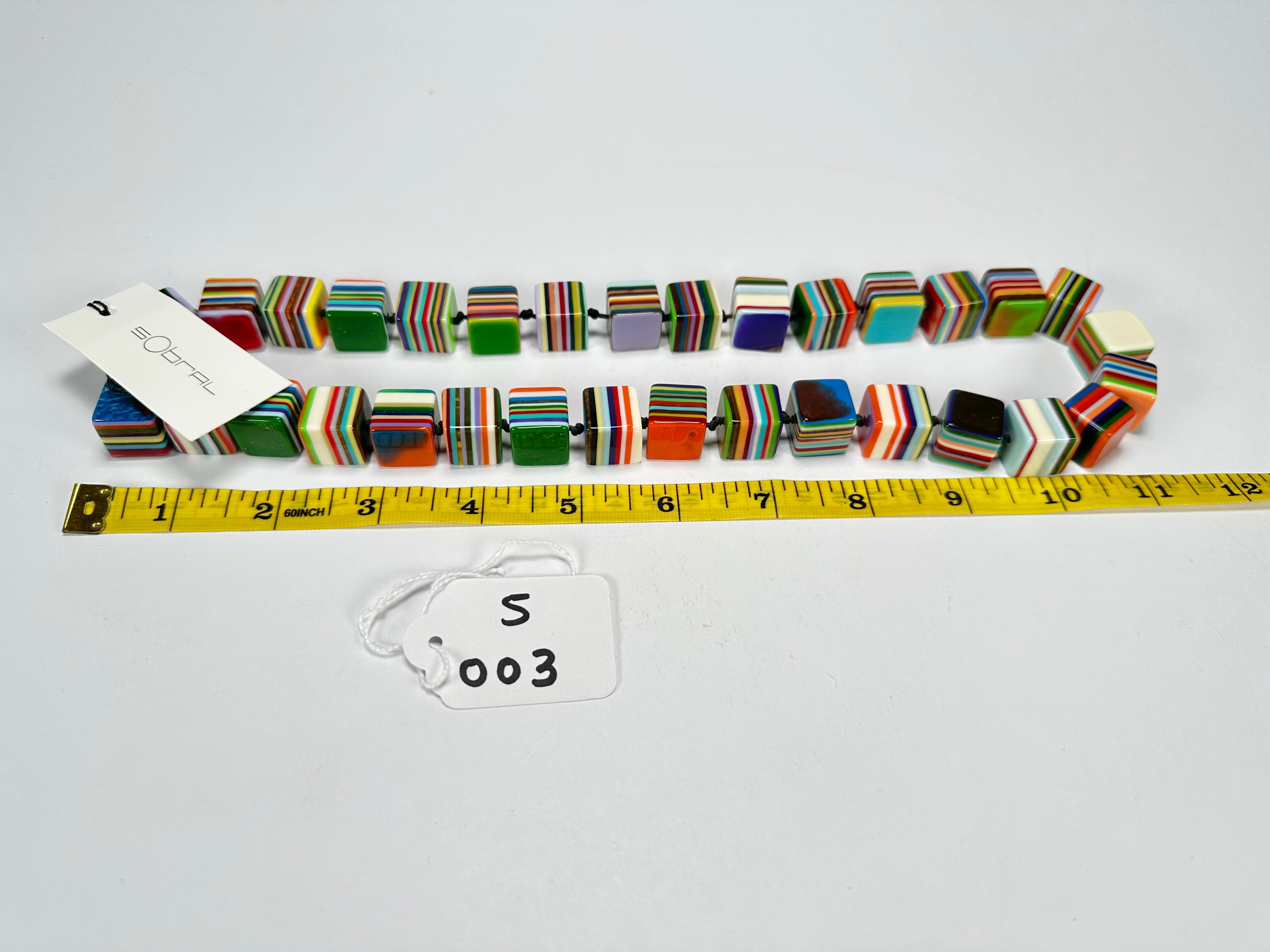 Sobral - Pop Art "Popinho" Small Cubes Resin Necklace ( 000046 )