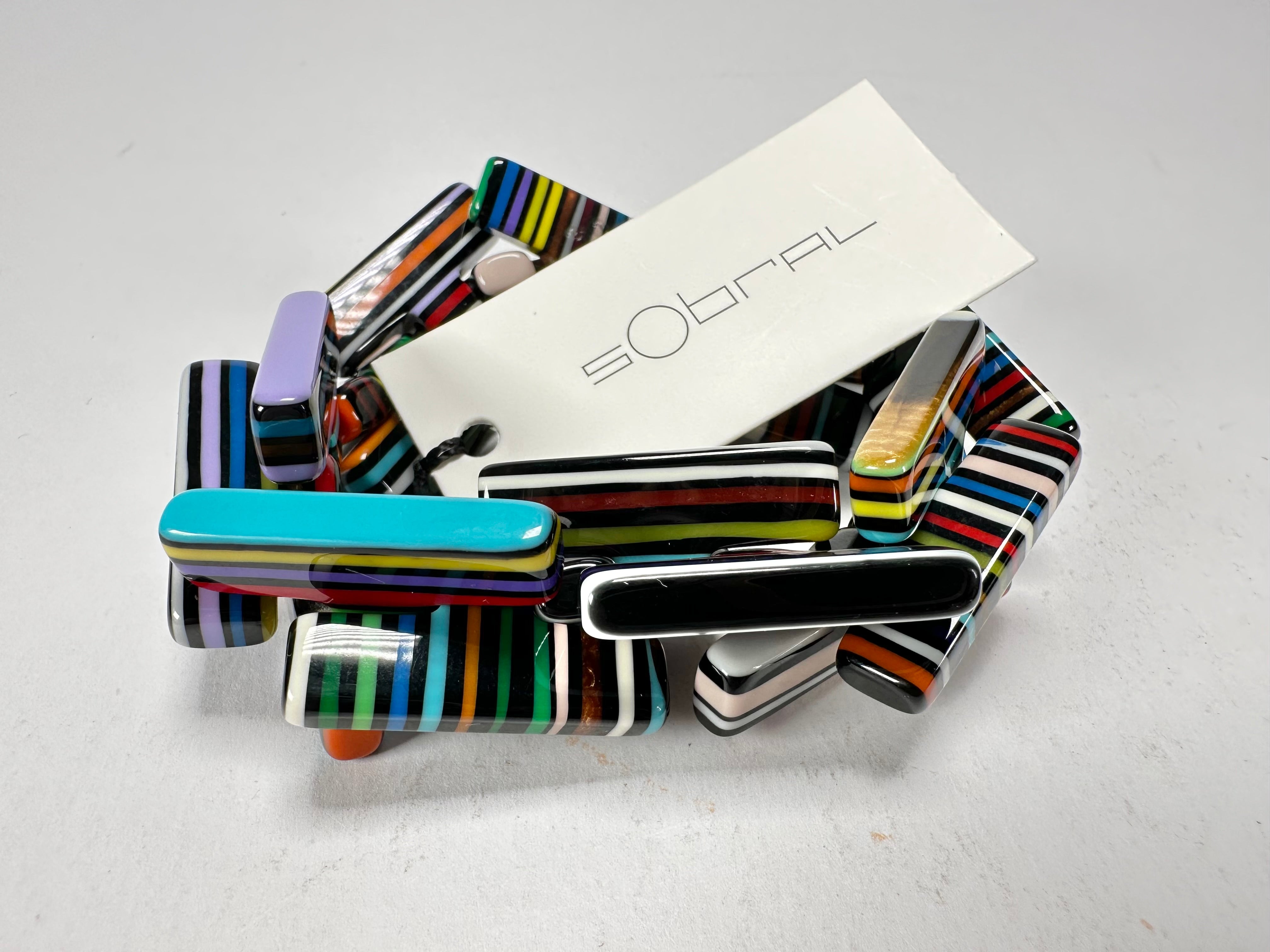 Sobral - Pop Art Noite "1WJP" Elasticated Resin Bracelet ( 003882 )