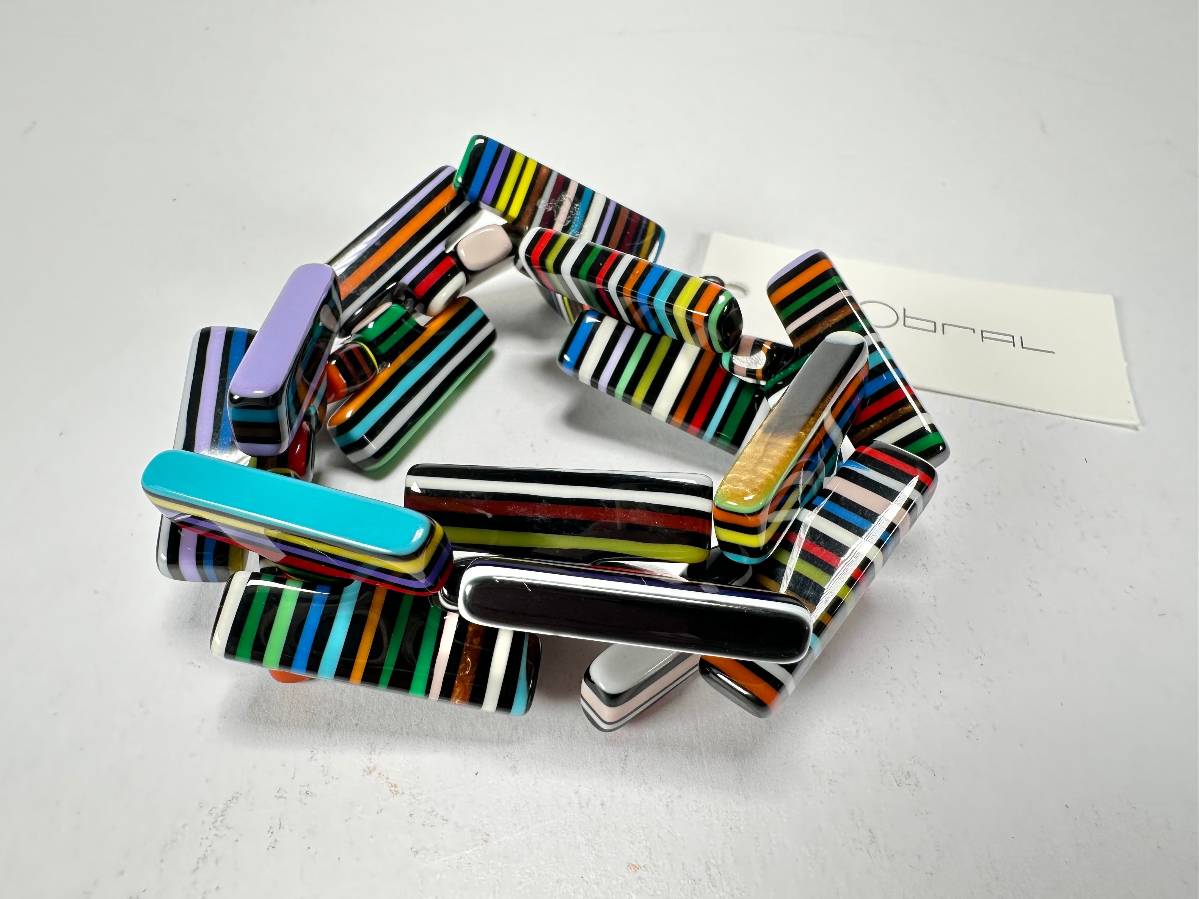Sobral - Pop Art Noite "1WJP" Elasticated Resin Bracelet ( 003882 )