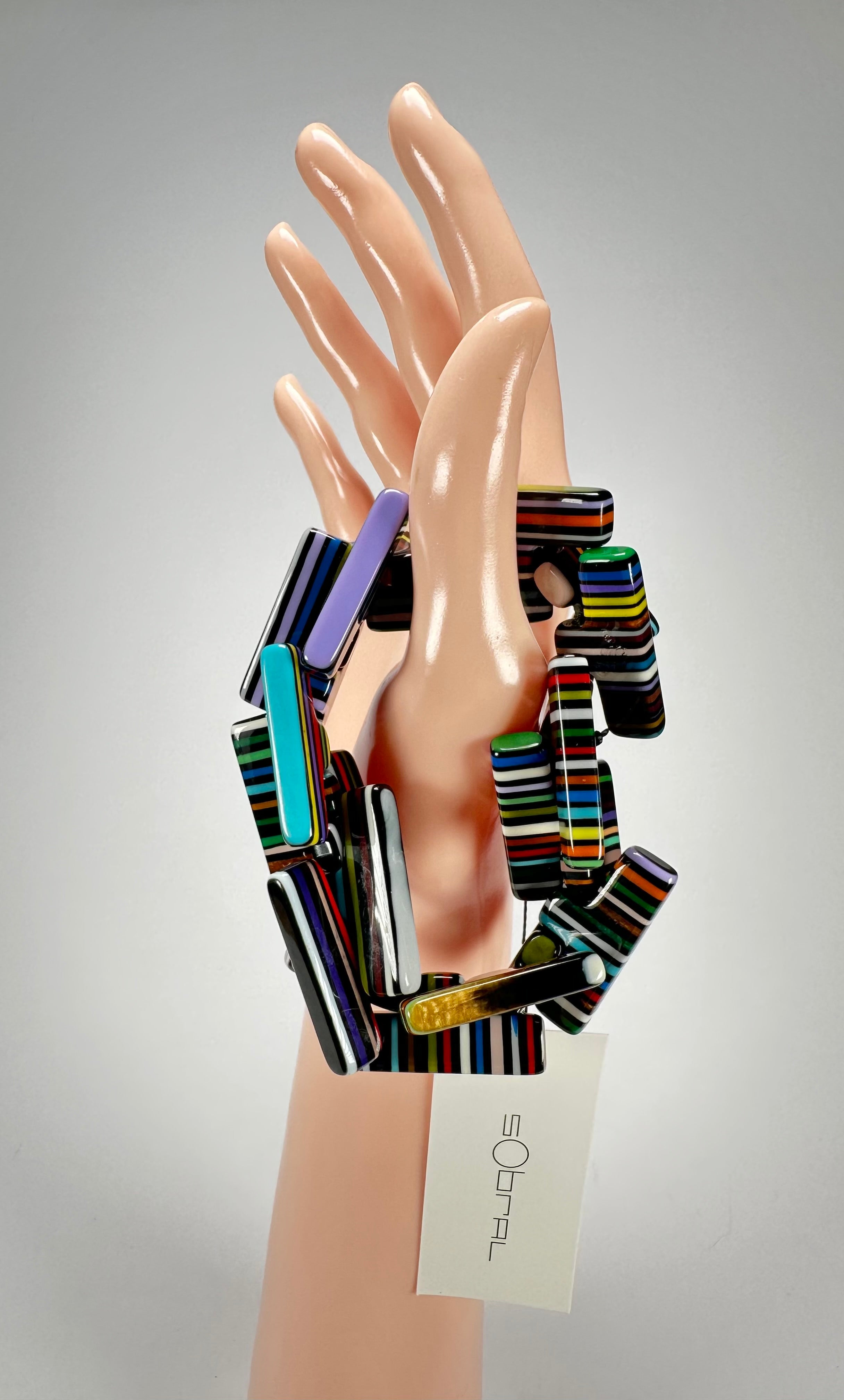 Sobral - Pop Art Noite "1WJP" Elasticated Resin Bracelet ( 003882 )
