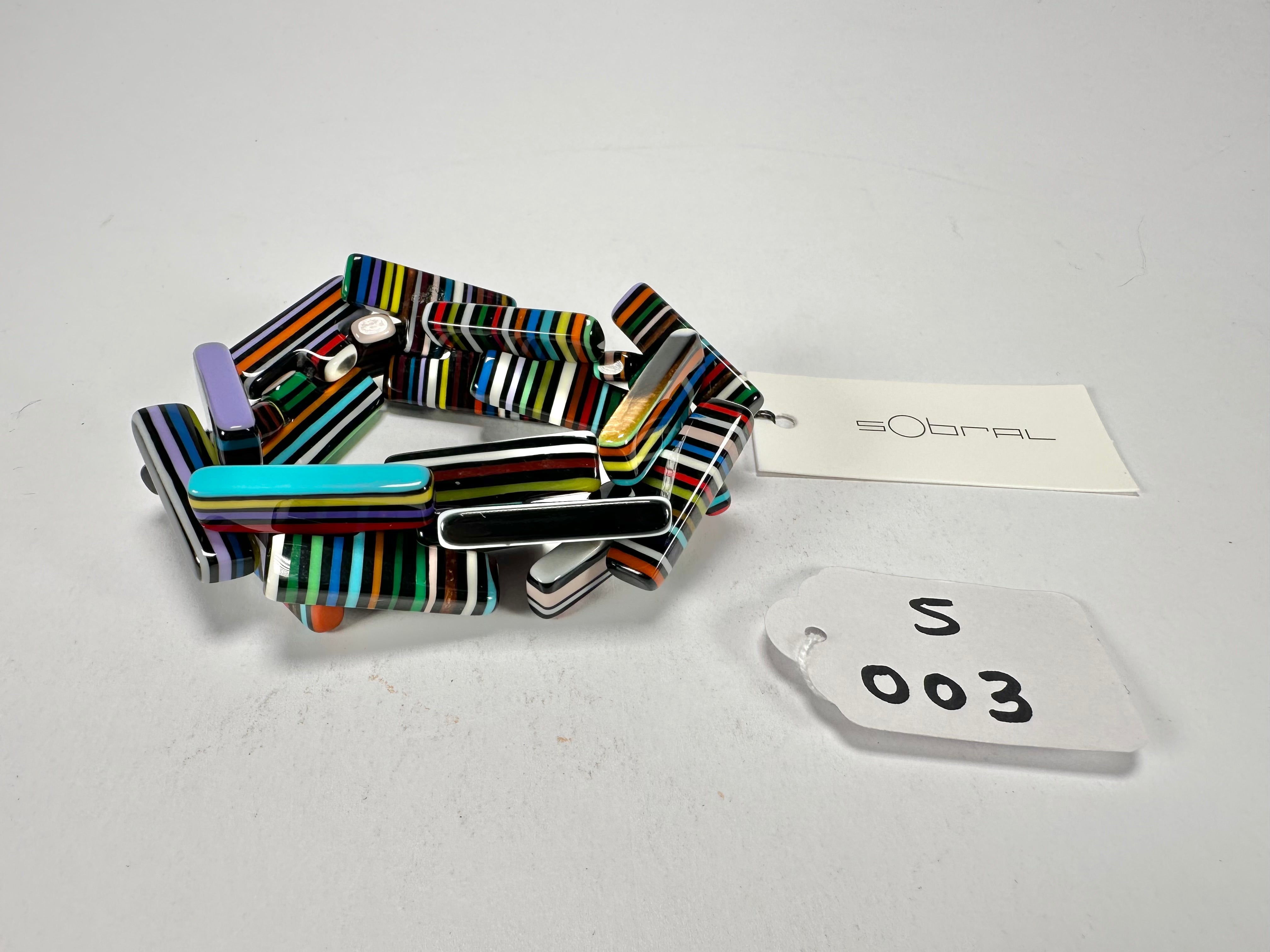 Sobral - Pop Art Noite "1WJP" Elasticated Resin Bracelet ( 003882 )