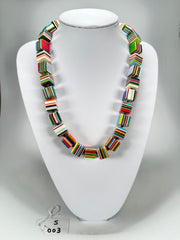 Sobral - Pop Art "Popinho" Small Cubes Resin Necklace ( 000046 )