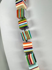 Sobral - Pop Art "Popinho" Small Cubes Resin Necklace ( 000046 )