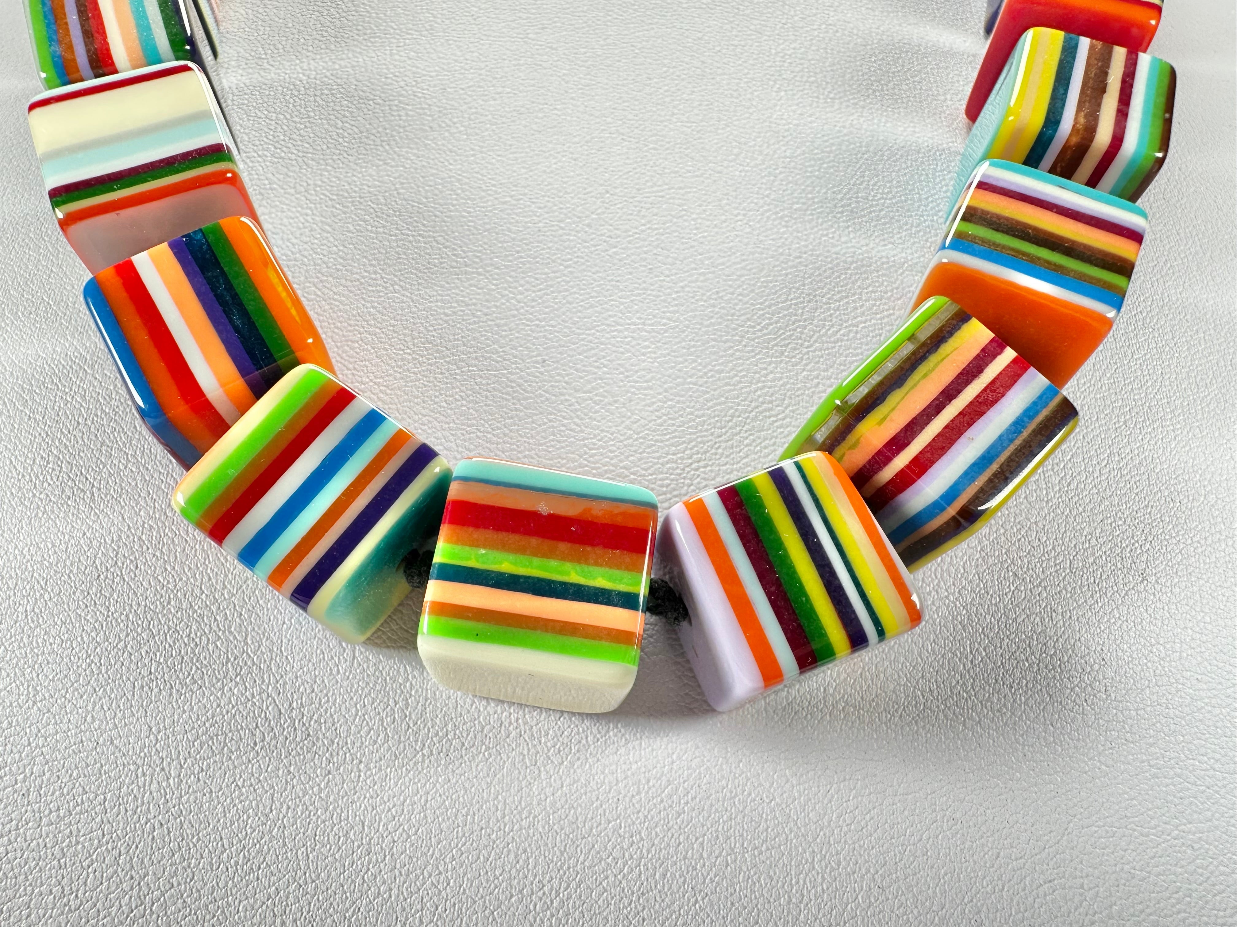 Sobral - Pop Art "Popinho" Small Cubes Resin Necklace ( 000046 )