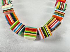 Sobral - Pop Art "Popinho" Small Cubes Resin Necklace ( 000046 )