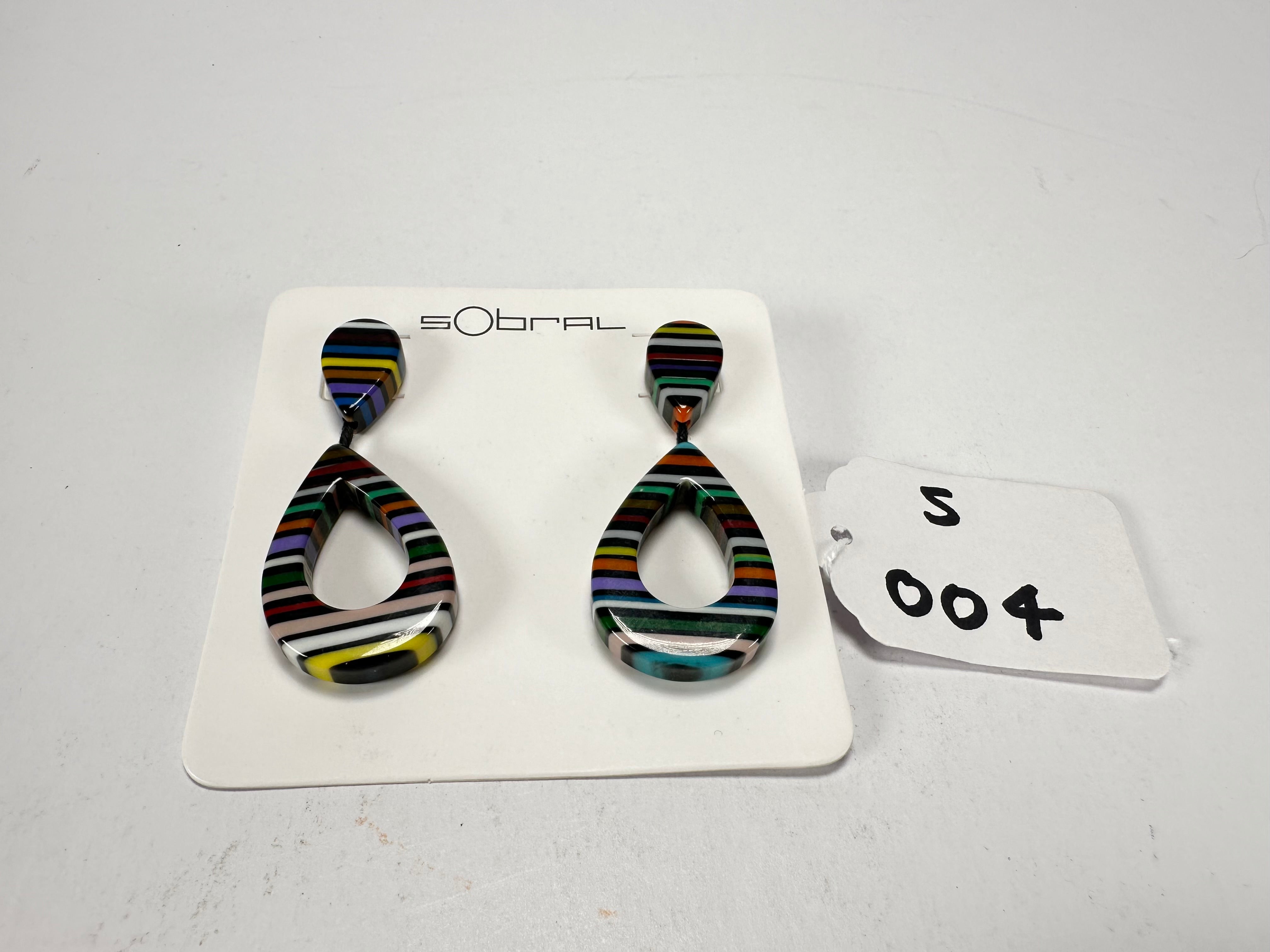 Sobral - Pop Art Noite "Tata" Resin Earrings ( 005415 )