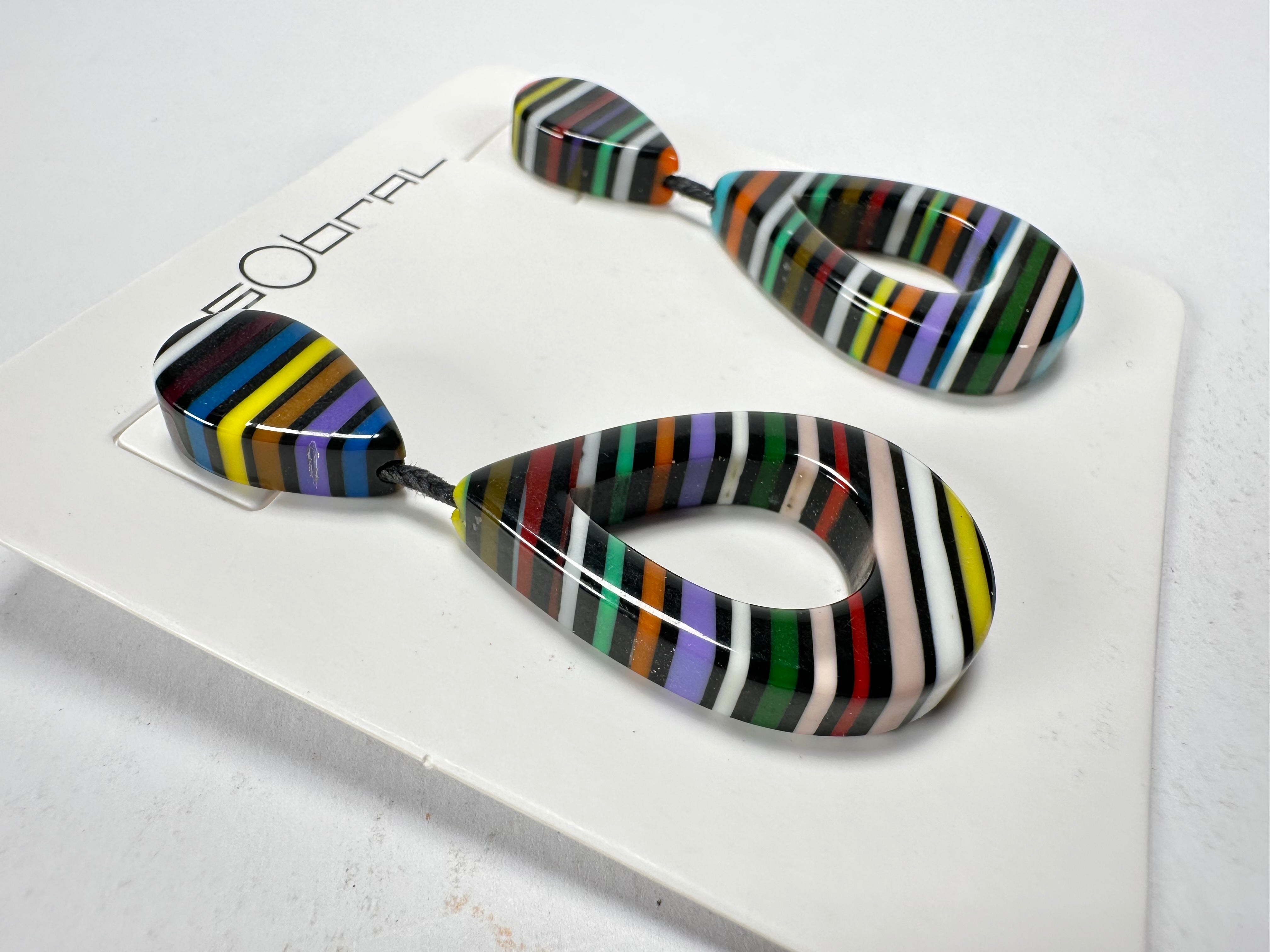Sobral - Pop Art Noite "Tata" Resin Earrings ( 005415 )