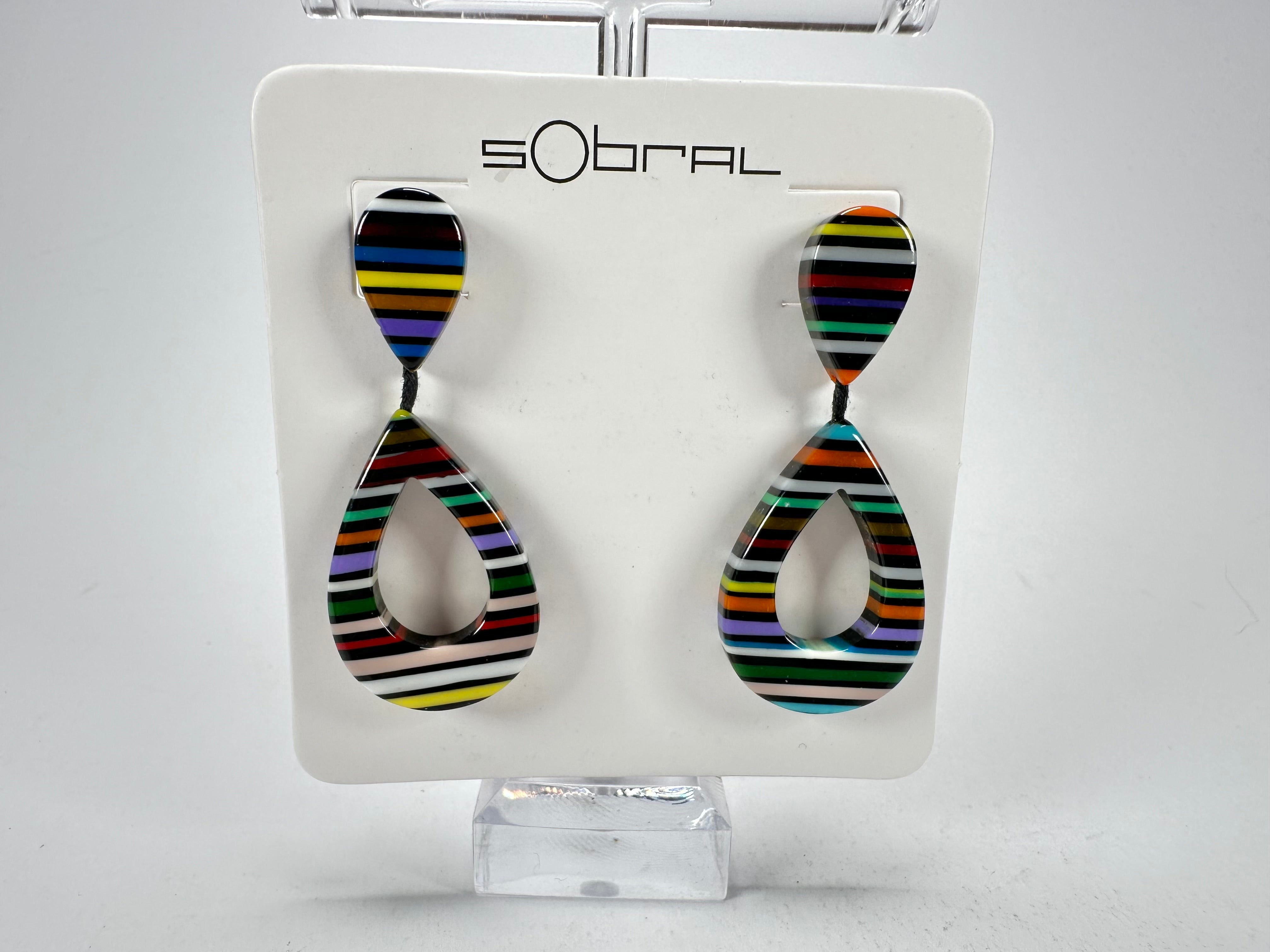 Sobral - Pop Art Noite "Tata" Resin Earrings ( 005415 )