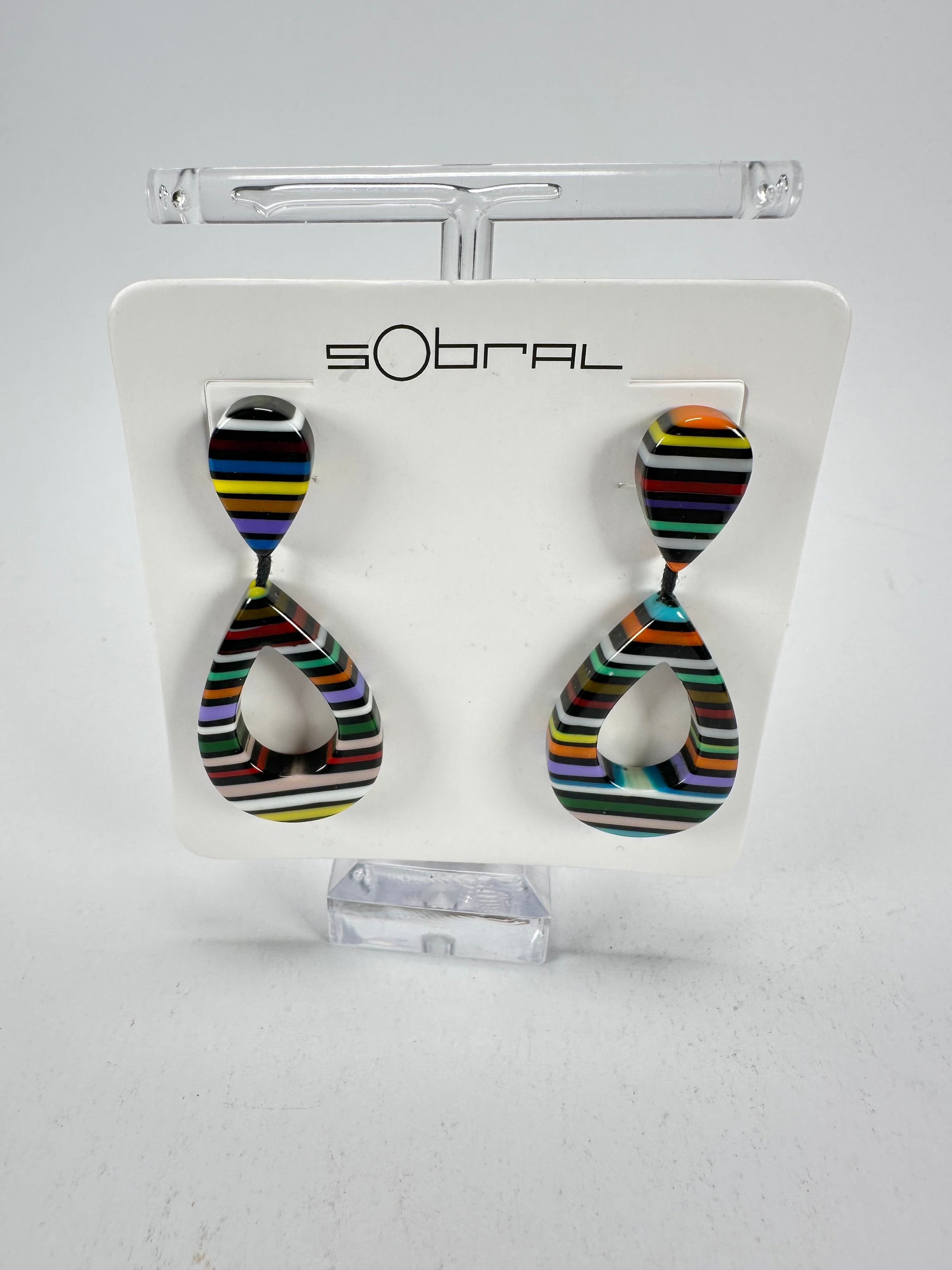 Sobral - Pop Art Noite "Tata" Resin Earrings ( 005415 )
