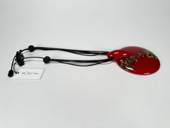 Sobral - Metalique Orlando "Eolia" Red Resin Necklace ( 002858 )