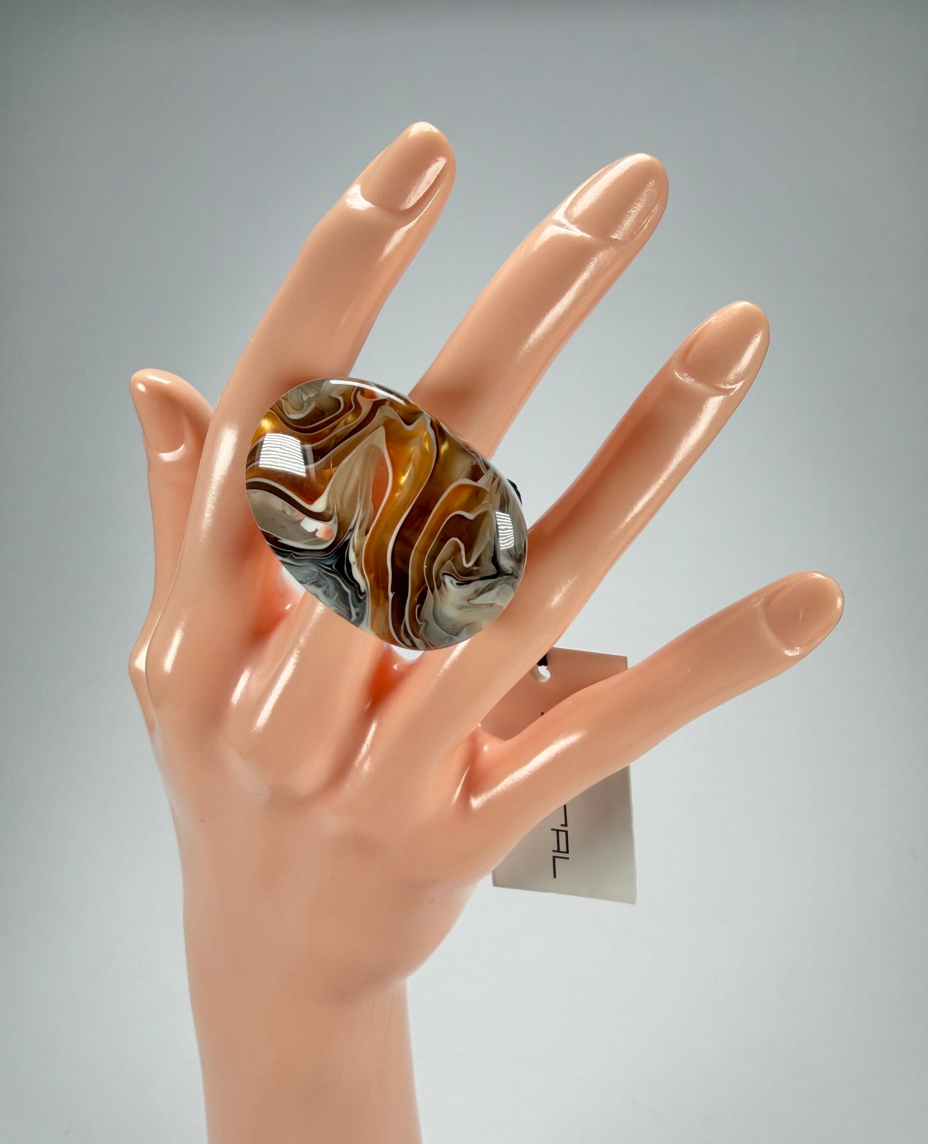 Sobral - Carmelo "Mares" Resin Ring ( 005417 ) - Size UK S / US 9