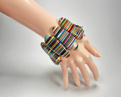 Sobral - Pop Art "Pipe" Elasticated Resin Bracelet ( 005424 )