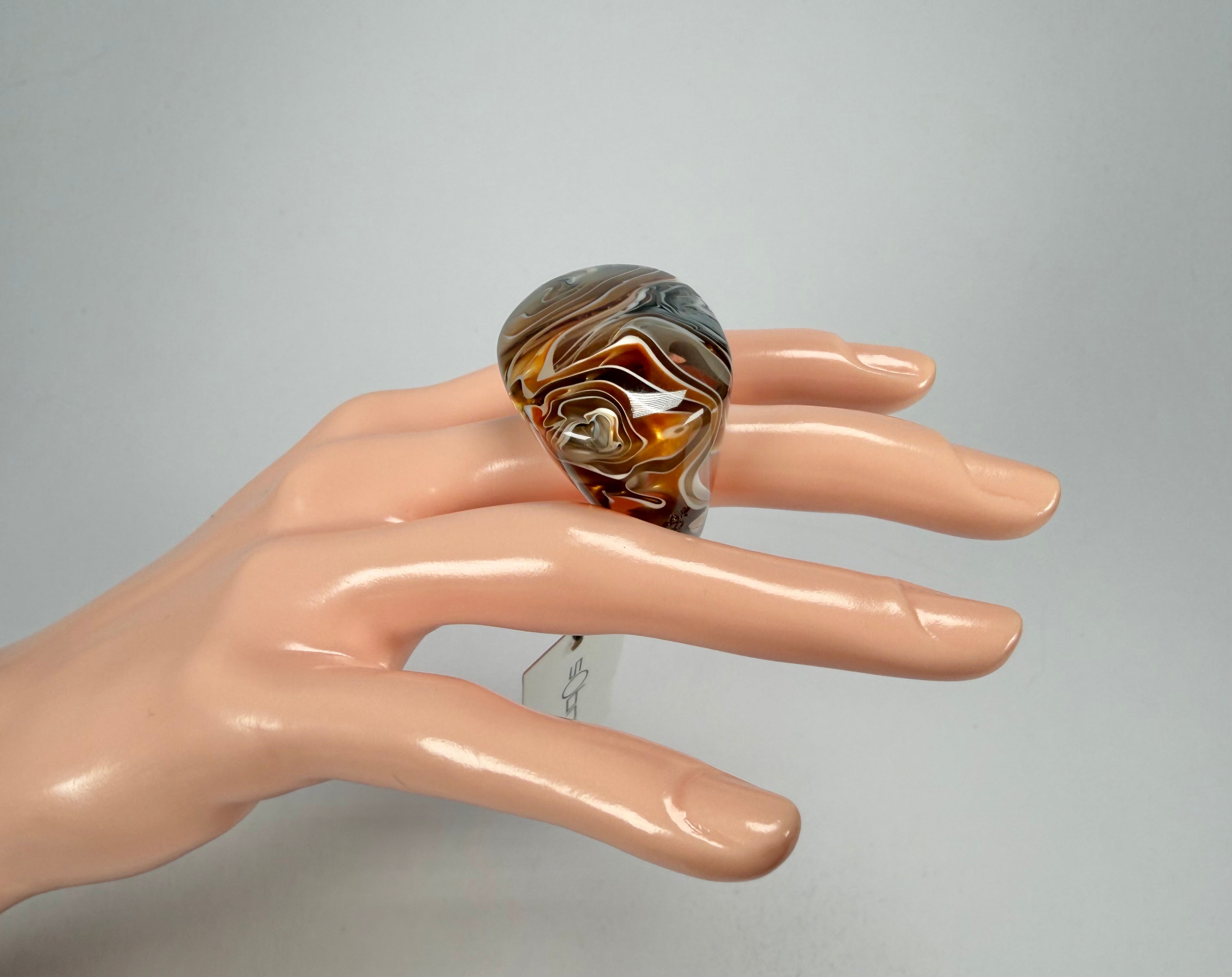 Sobral - Carmelo "Mares" Resin Ring ( 005417 ) - Size UK S / US 9