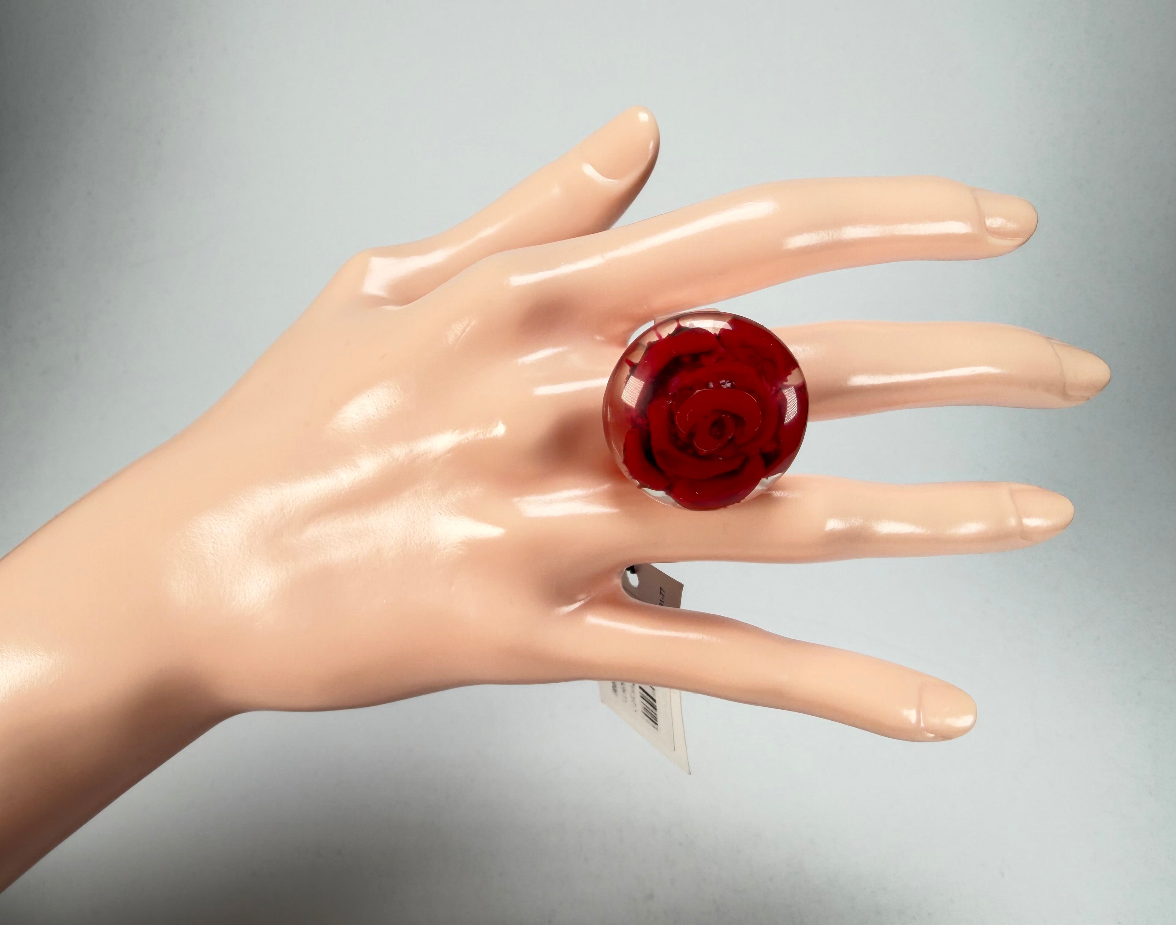 Sobral - Roses "Dukat" Resin Ring ( 004562 ) - Size UK P / US 7.5