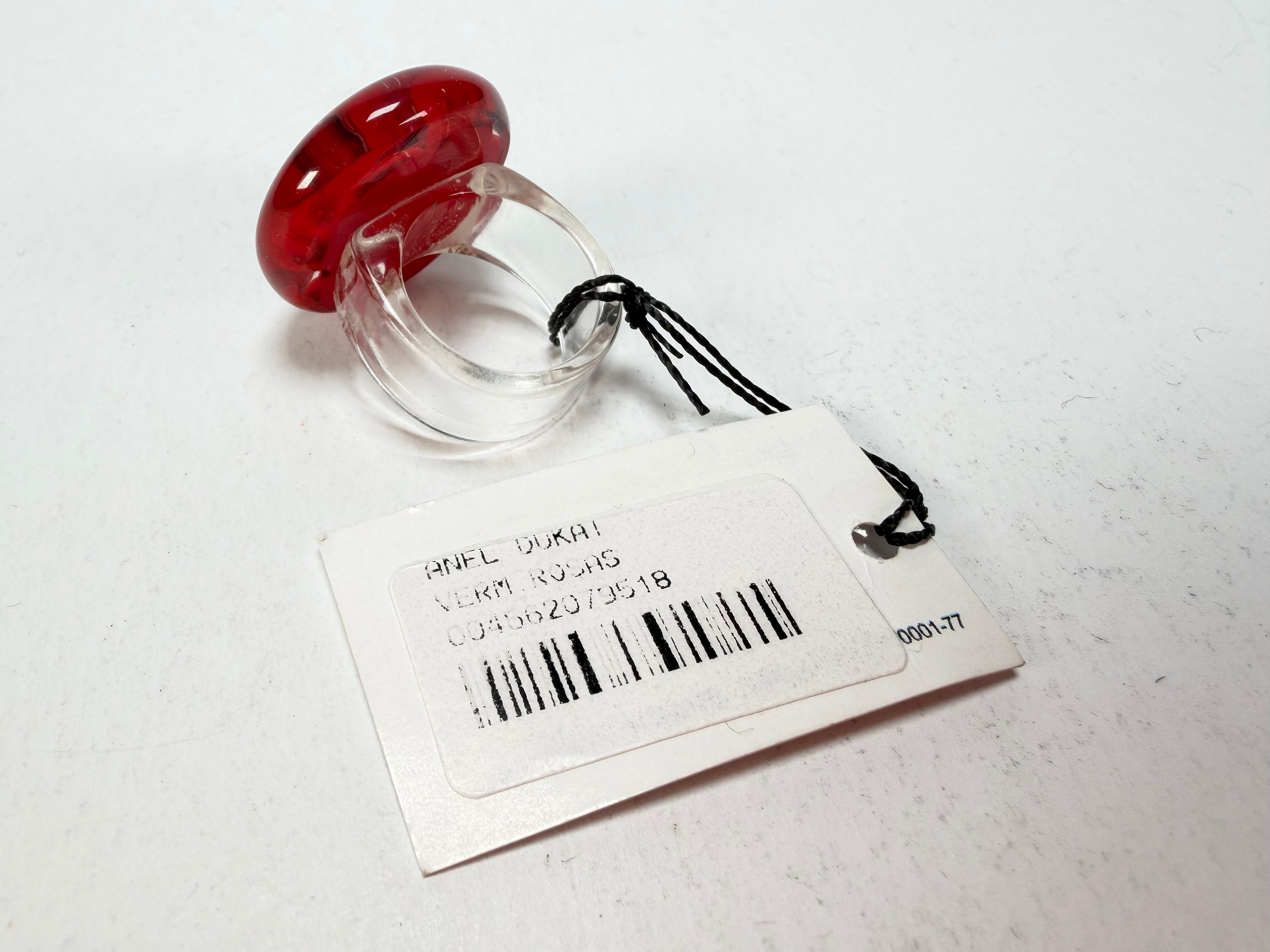 Sobral - Roses "Dukat" Resin Ring ( 004562 ) - Size UK P / US 7.5