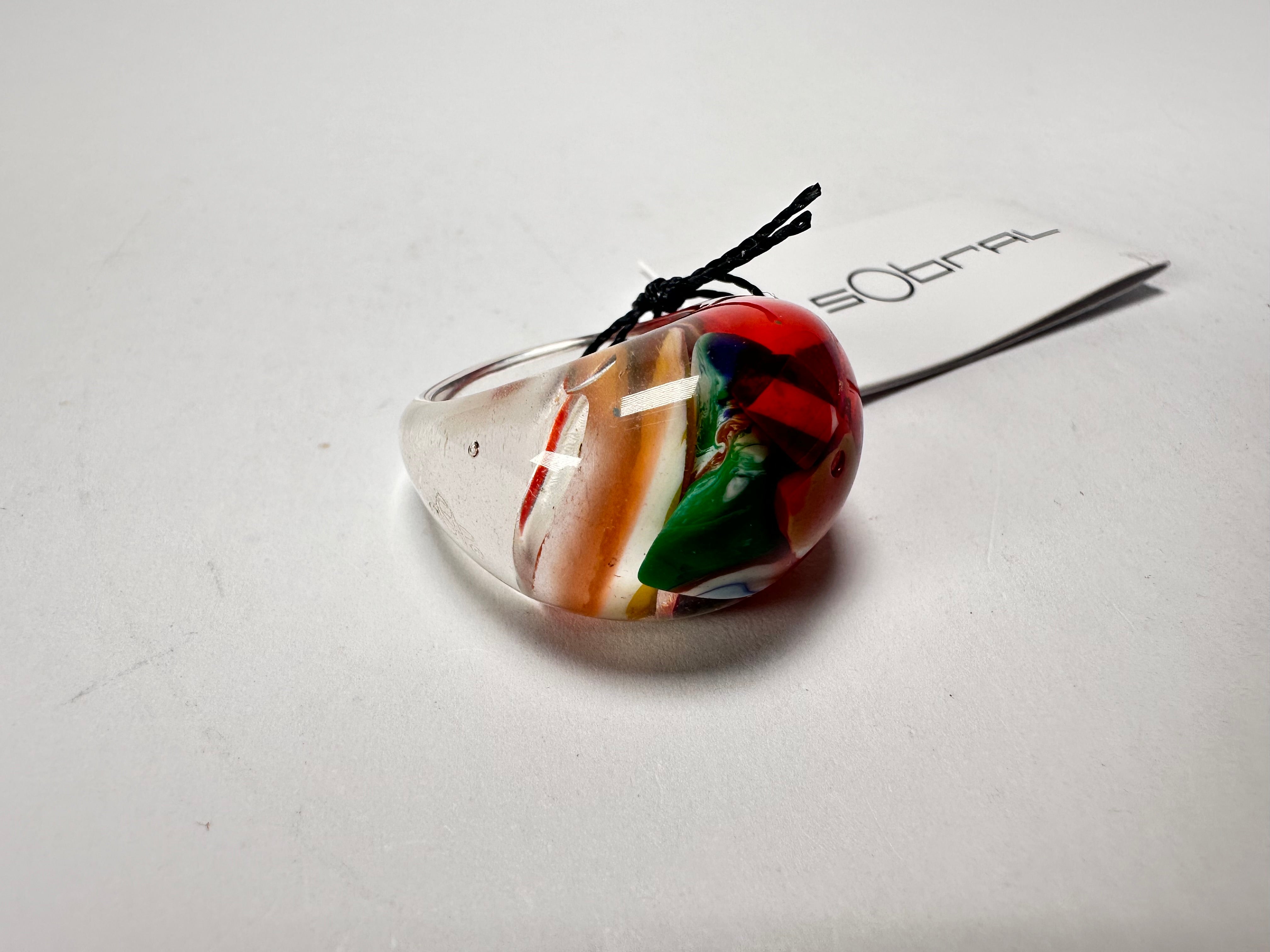 Sobral - Past Present "Leme" Resin Ring ( 003257 ) - Size UK O / US 7