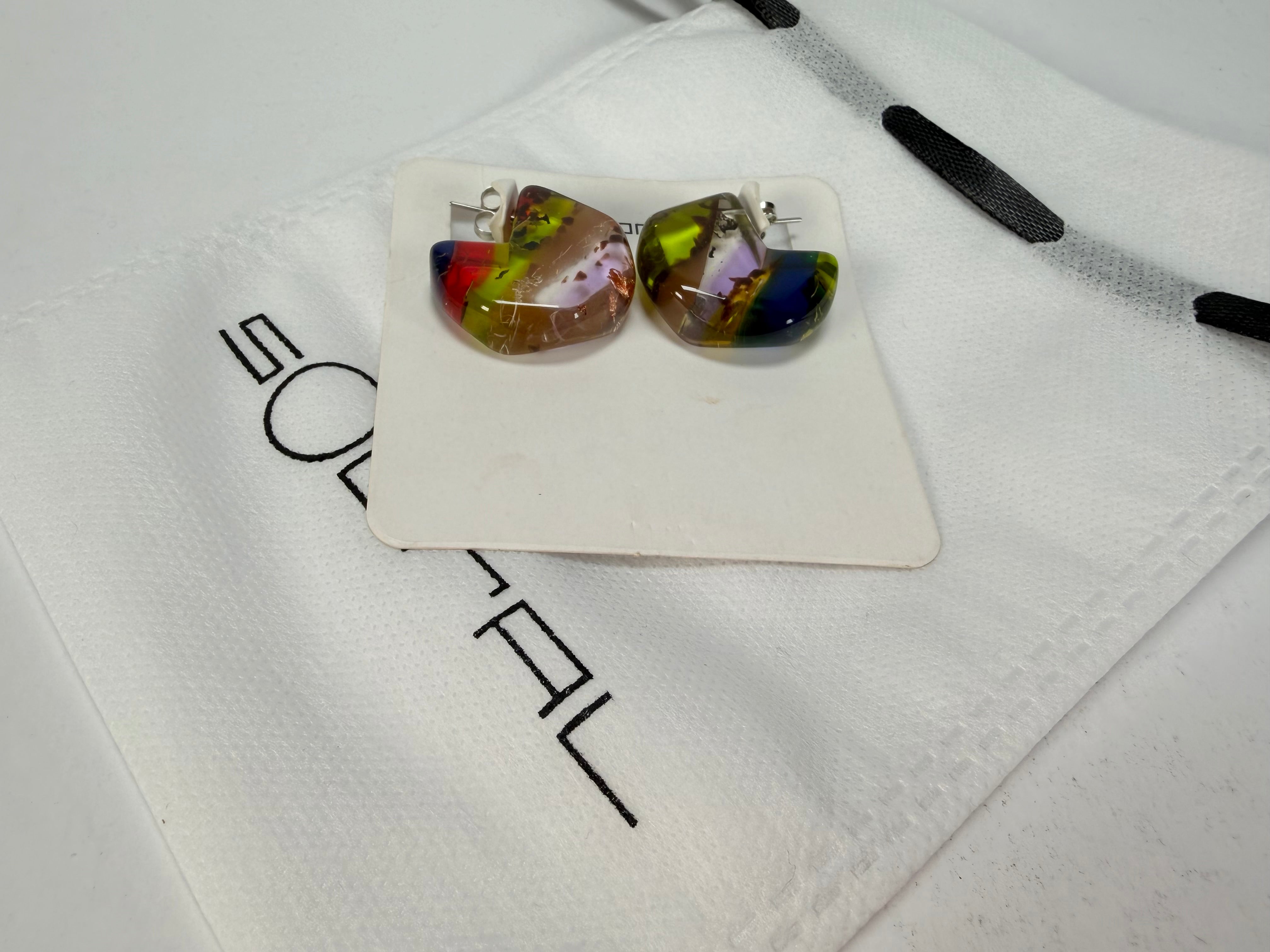 Sobral - Sobralita "Argola Itaúna" Resin Earrings ( 005379 )