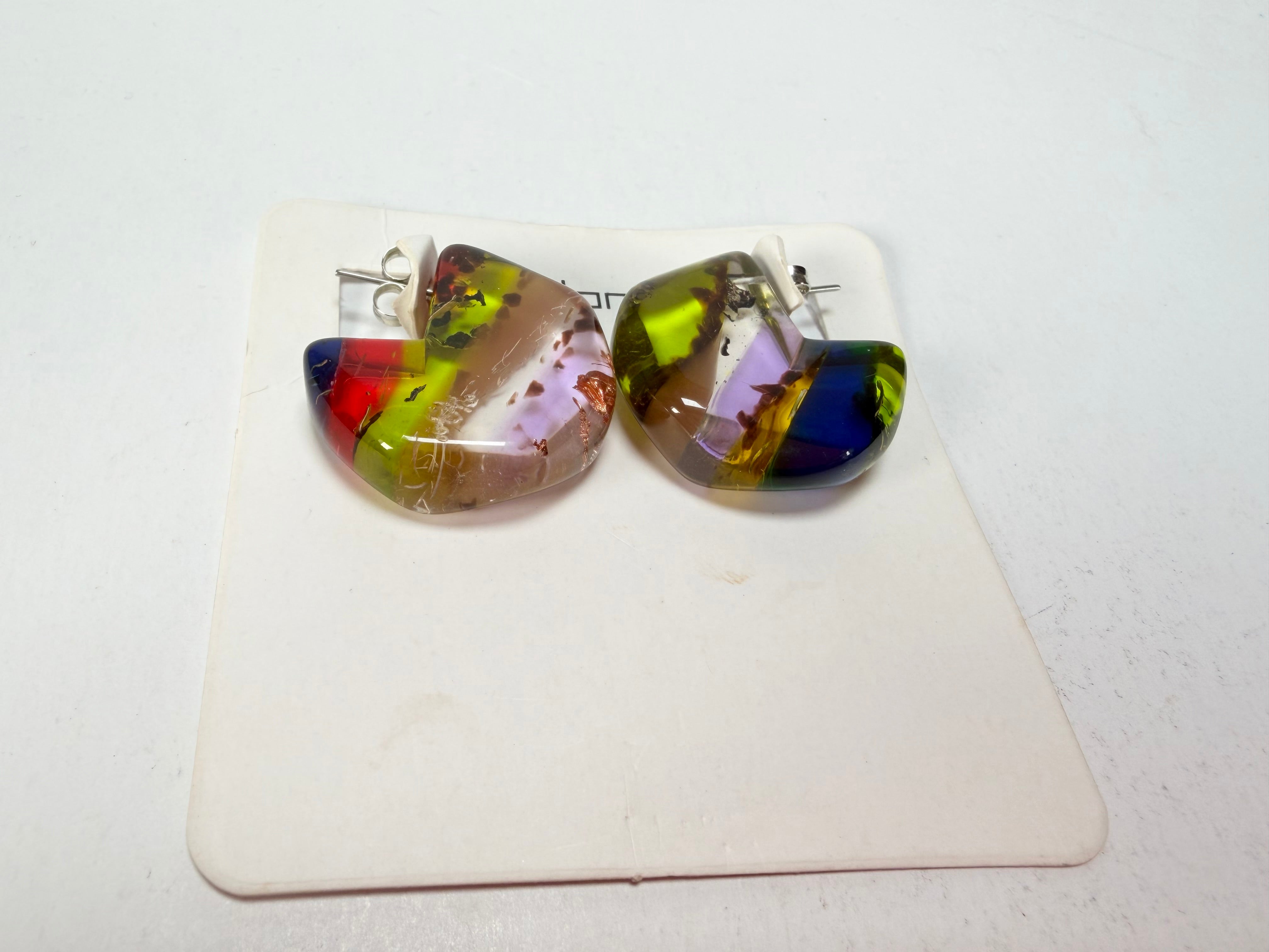 Sobral - Sobralita "Argola Itaúna" Resin Earrings ( 005379 )