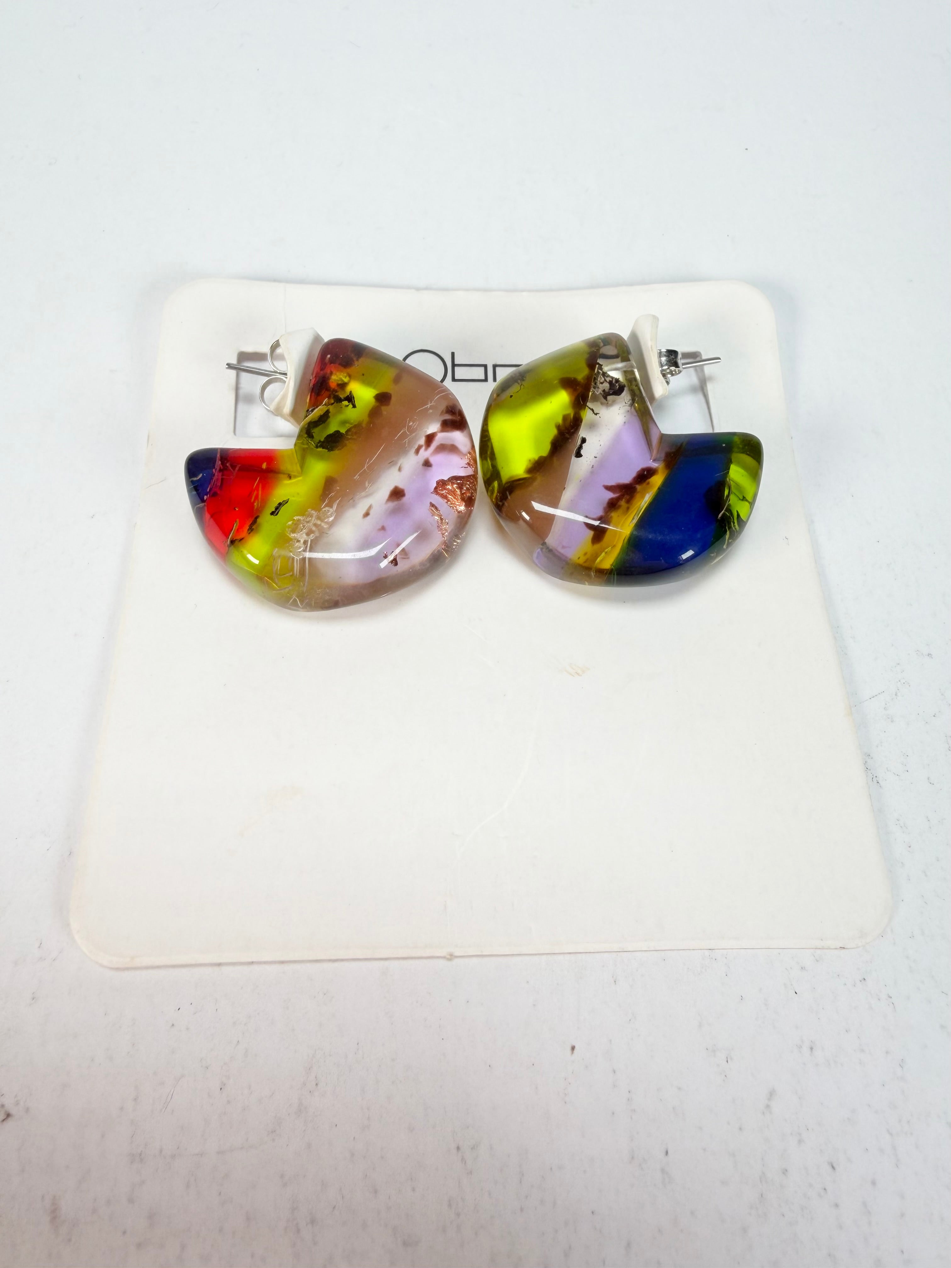 Sobral - Sobralita "Argola Itaúna" Resin Earrings ( 005379 )