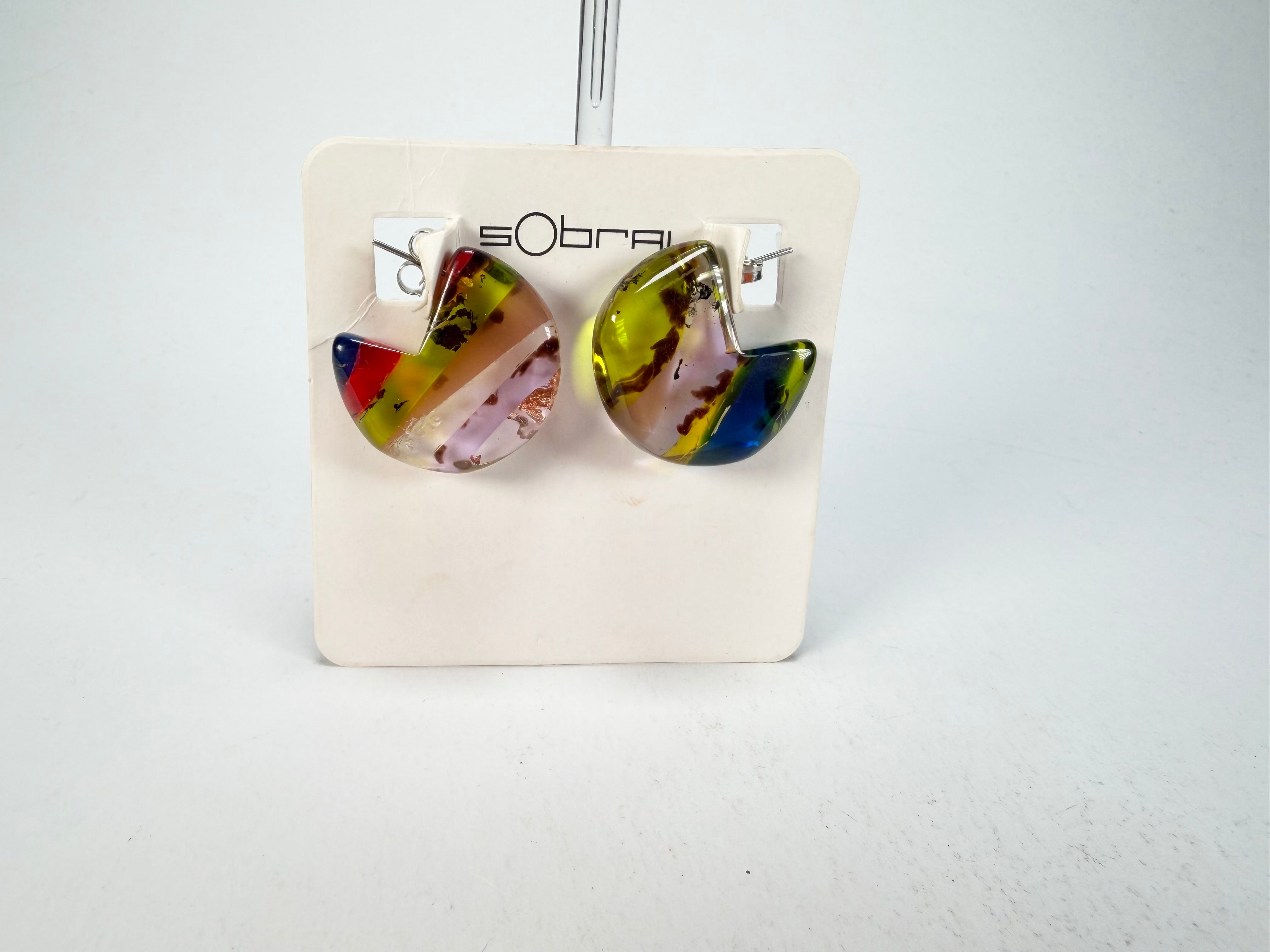 Sobral - Sobralita "Argola Itaúna" Resin Earrings ( 005379 )