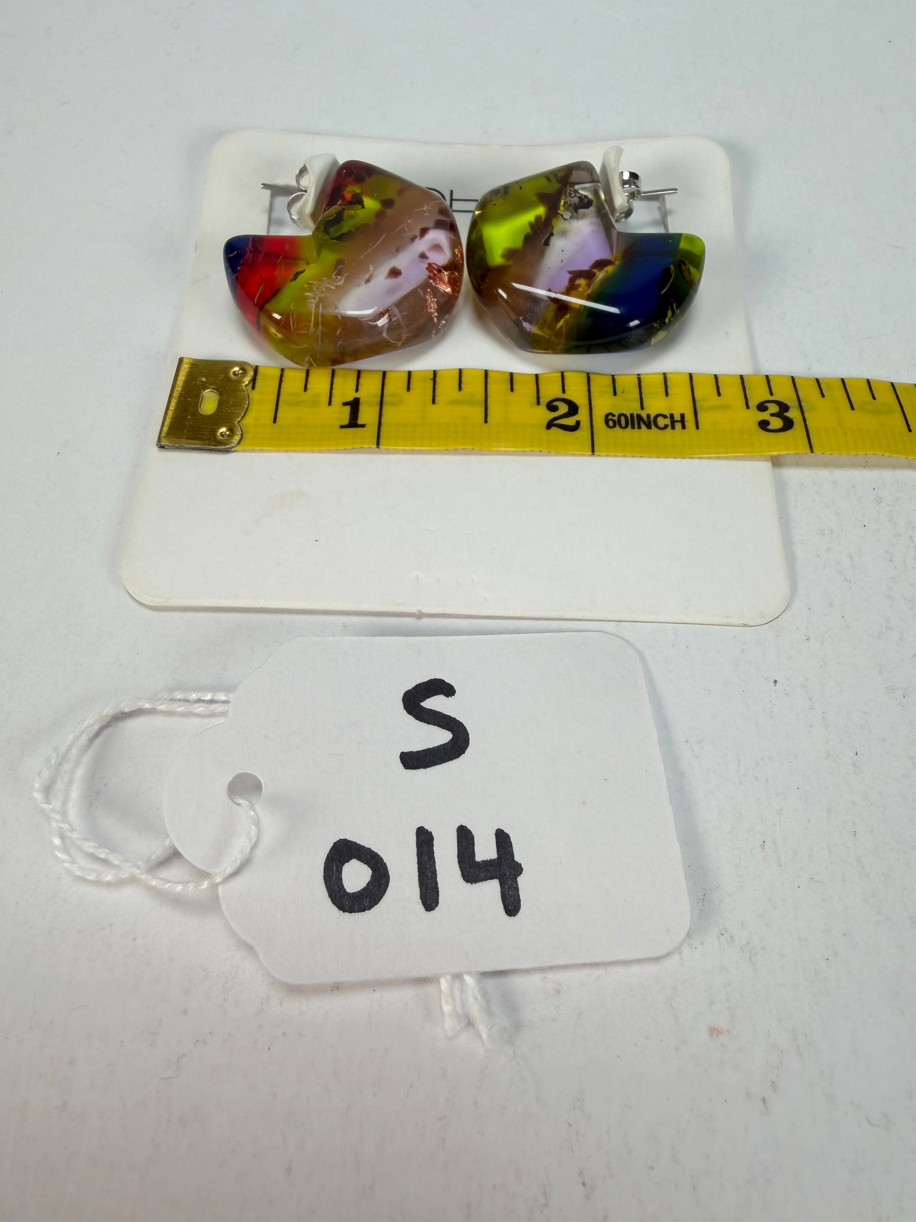 Sobral - Sobralita "Argola Itaúna" Resin Earrings ( 005379 )