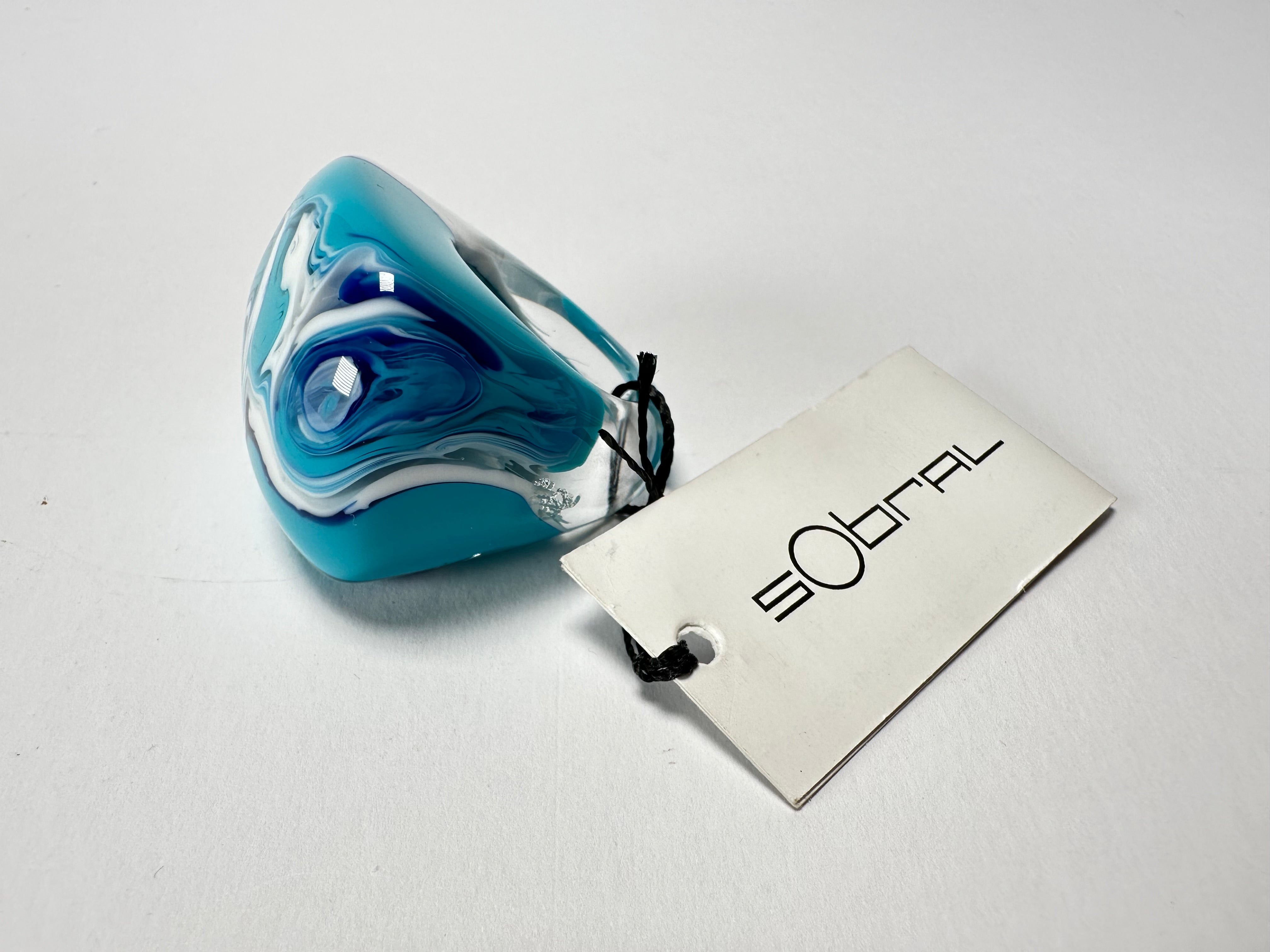 Sobral - Onda "Mares" Resin Ring ( 005417 ) - Size UK P / US 7.5