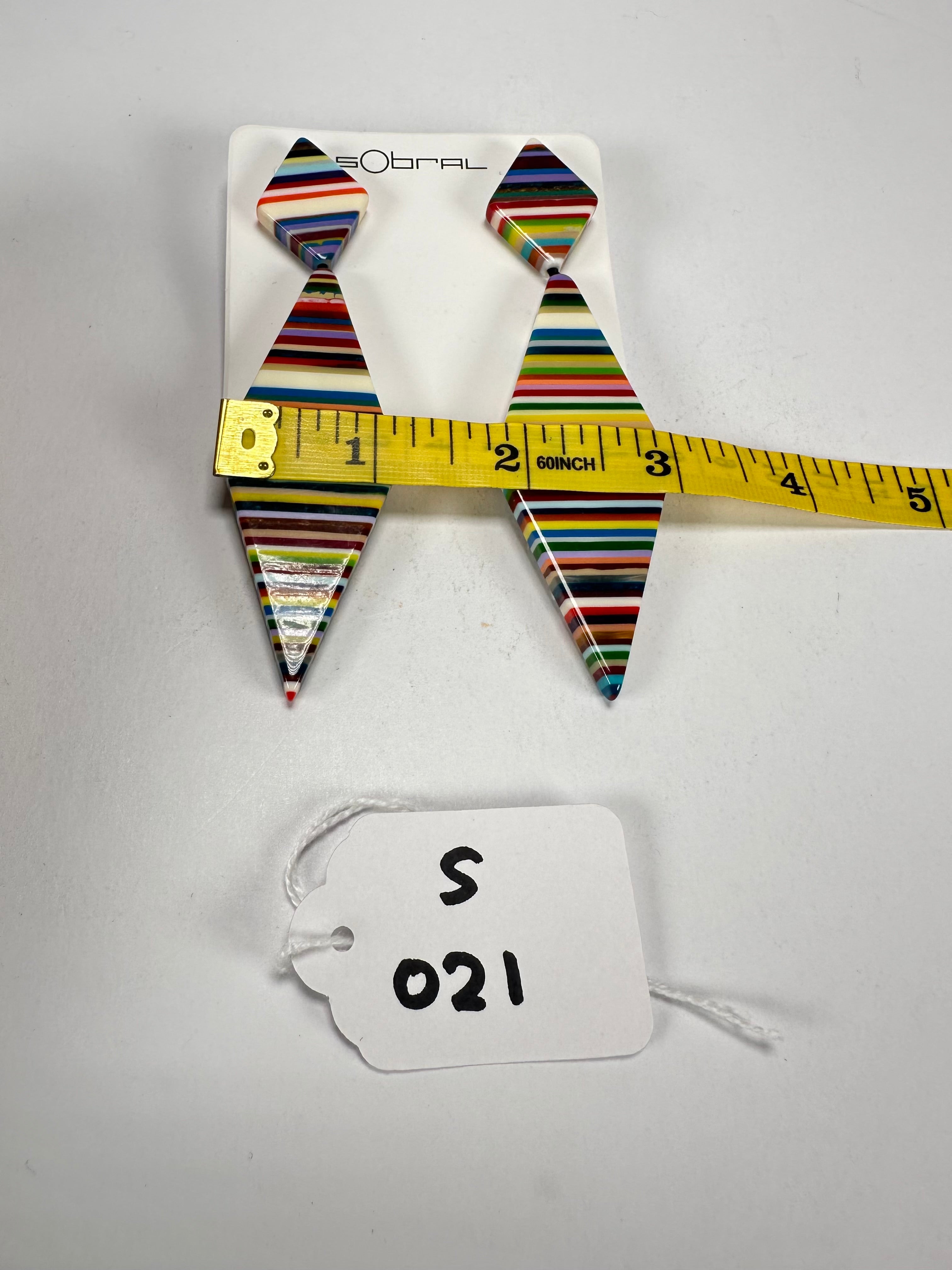 Sobral - Pop Art "Nial" Resin Earrings ( 004203 )