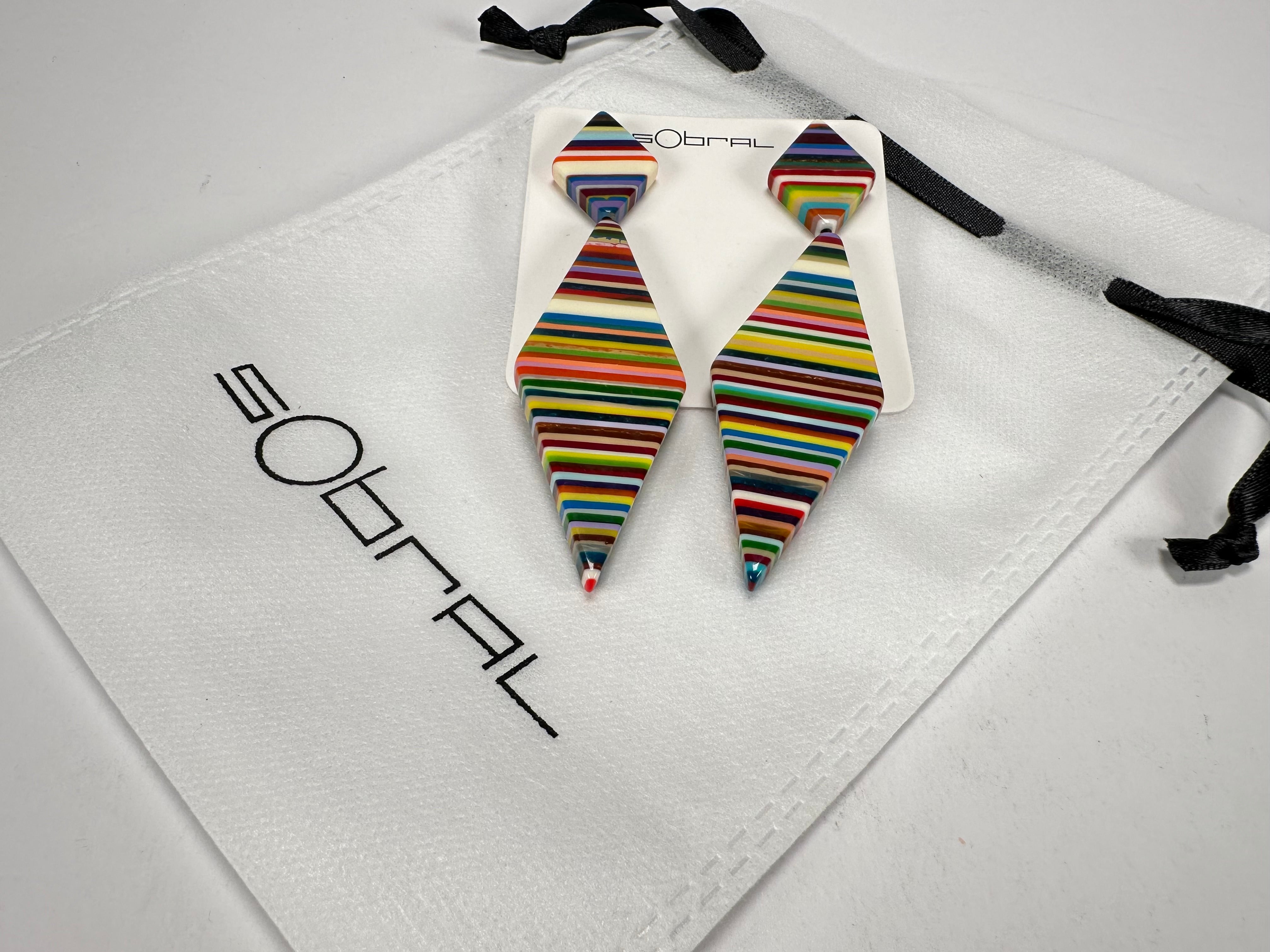 Sobral - Pop Art "Nial" Resin Earrings ( 004203 )