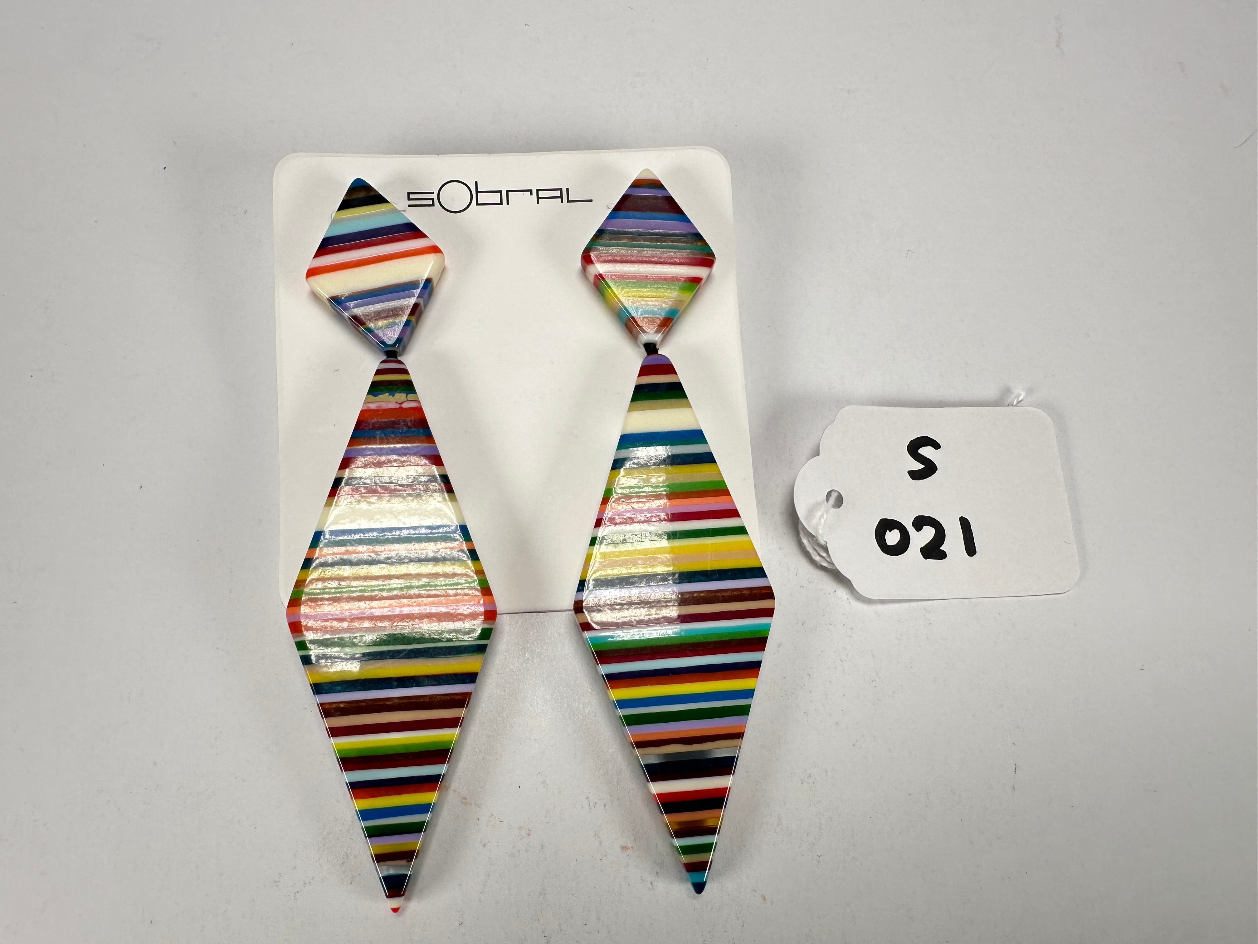 Sobral - Pop Art "Nial" Resin Earrings ( 004203 )