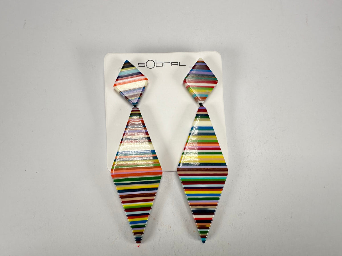 Sobral - Pop Art "Nial" Resin Earrings ( 004203 )