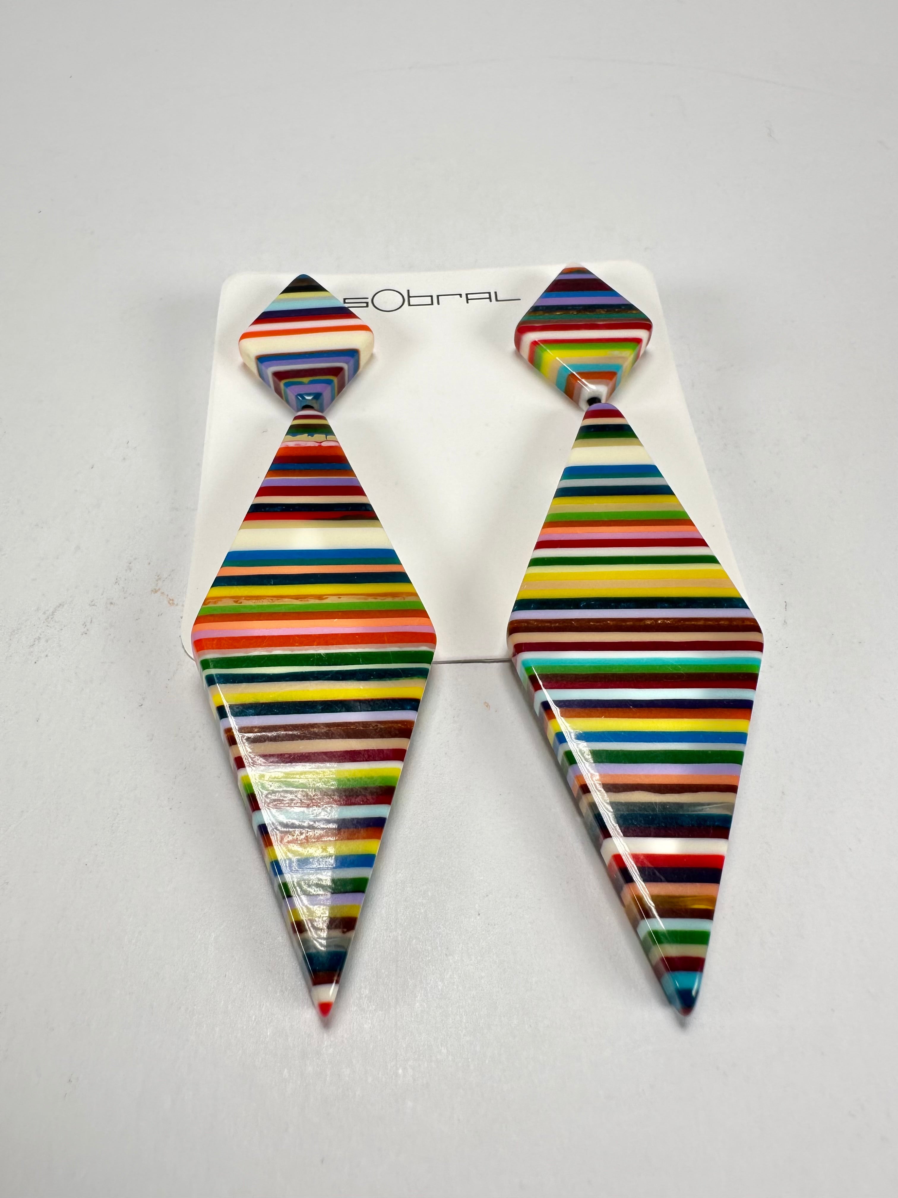 Sobral - Pop Art "Nial" Resin Earrings ( 004203 )