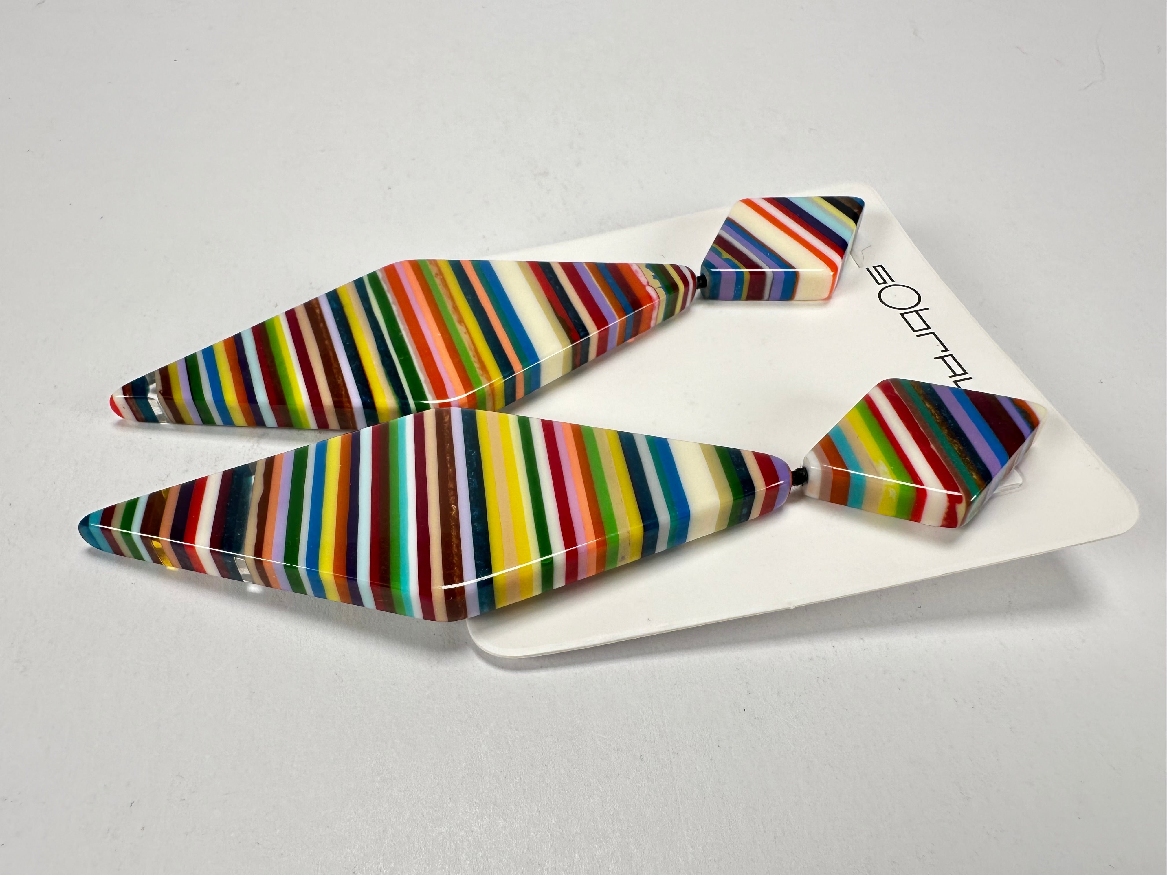 Sobral - Pop Art "Nial" Resin Earrings ( 004203 )