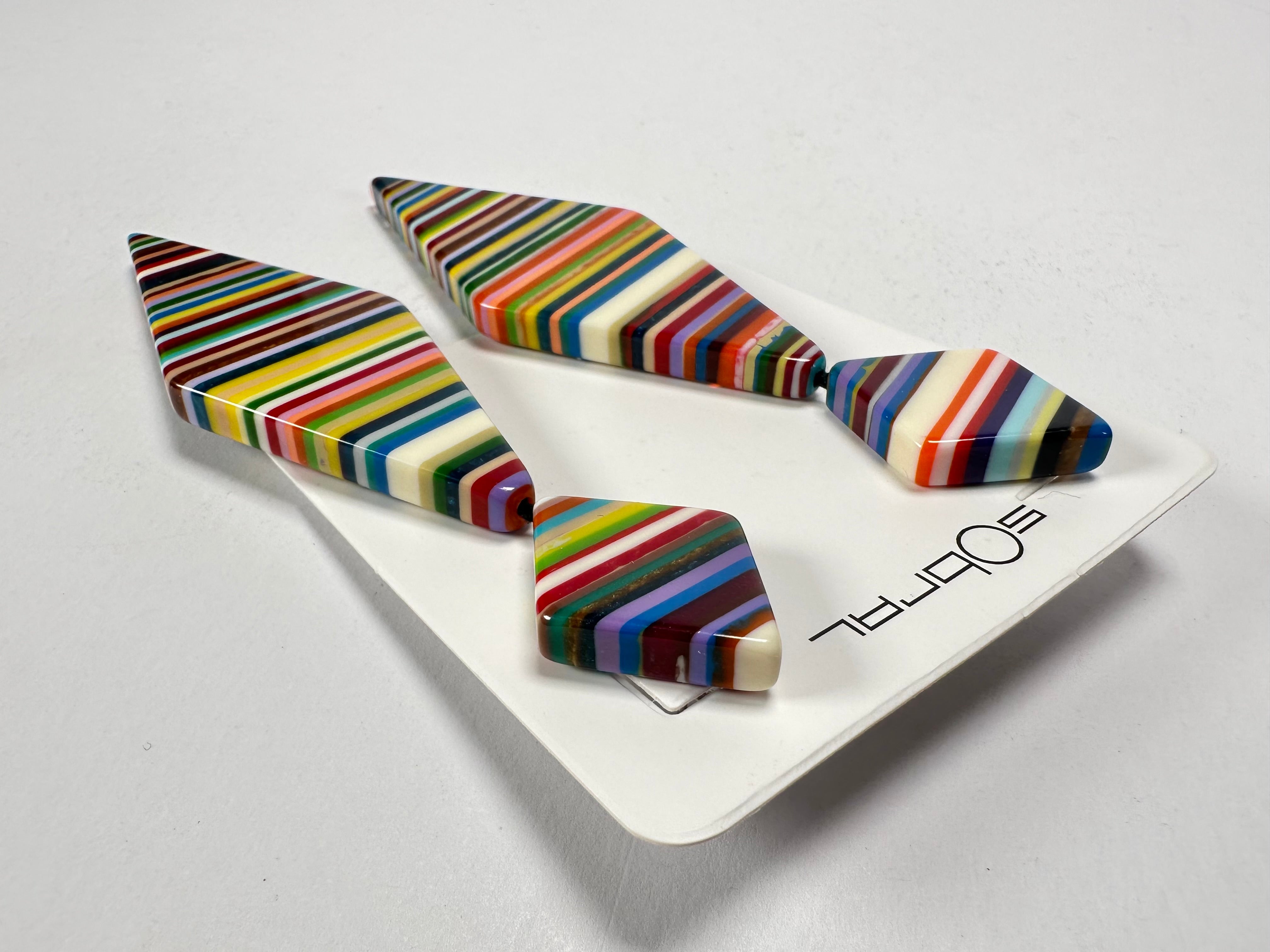 Sobral - Pop Art "Nial" Resin Earrings ( 004203 )