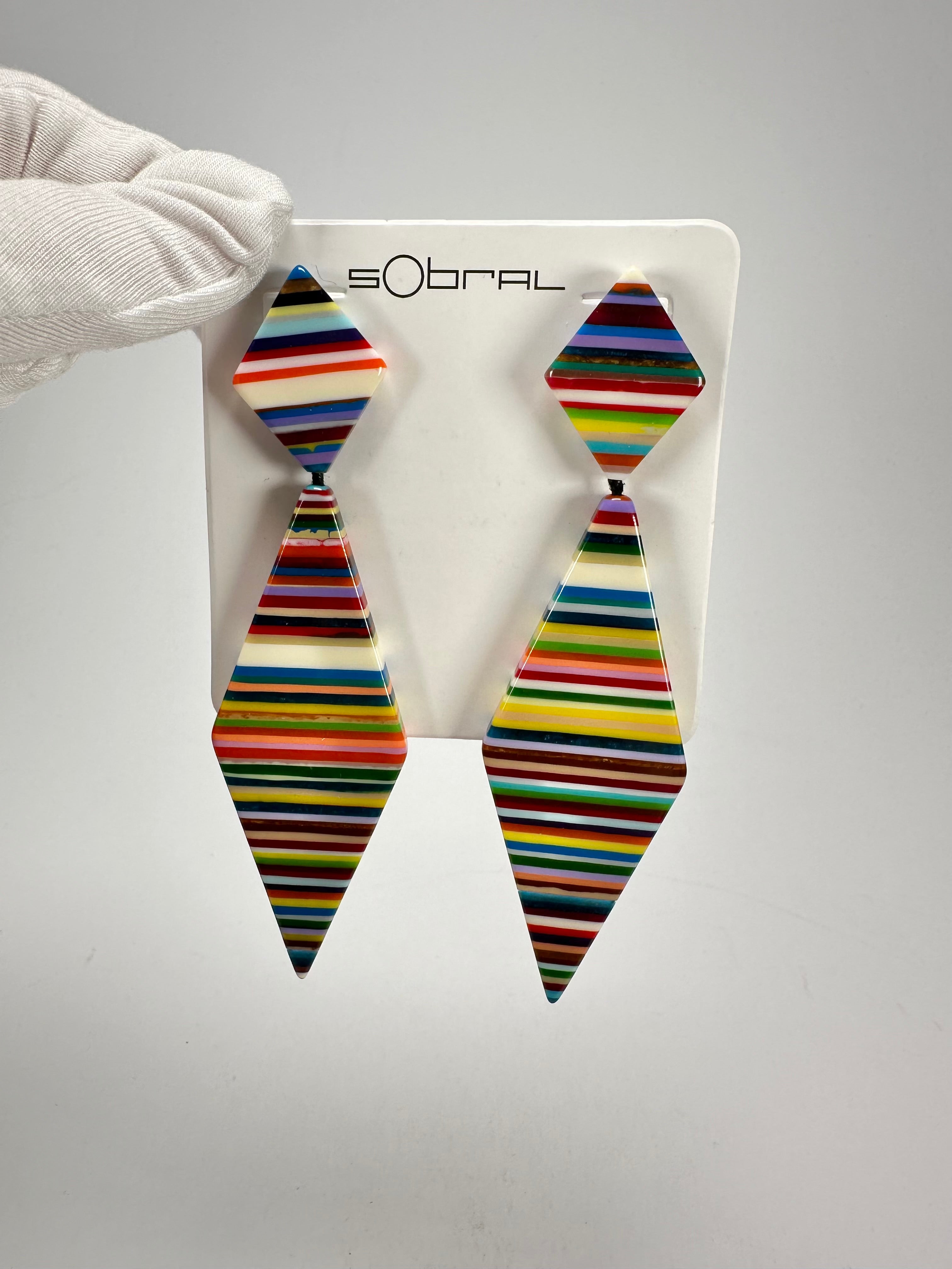 Sobral - Pop Art "Nial" Resin Earrings ( 004203 )