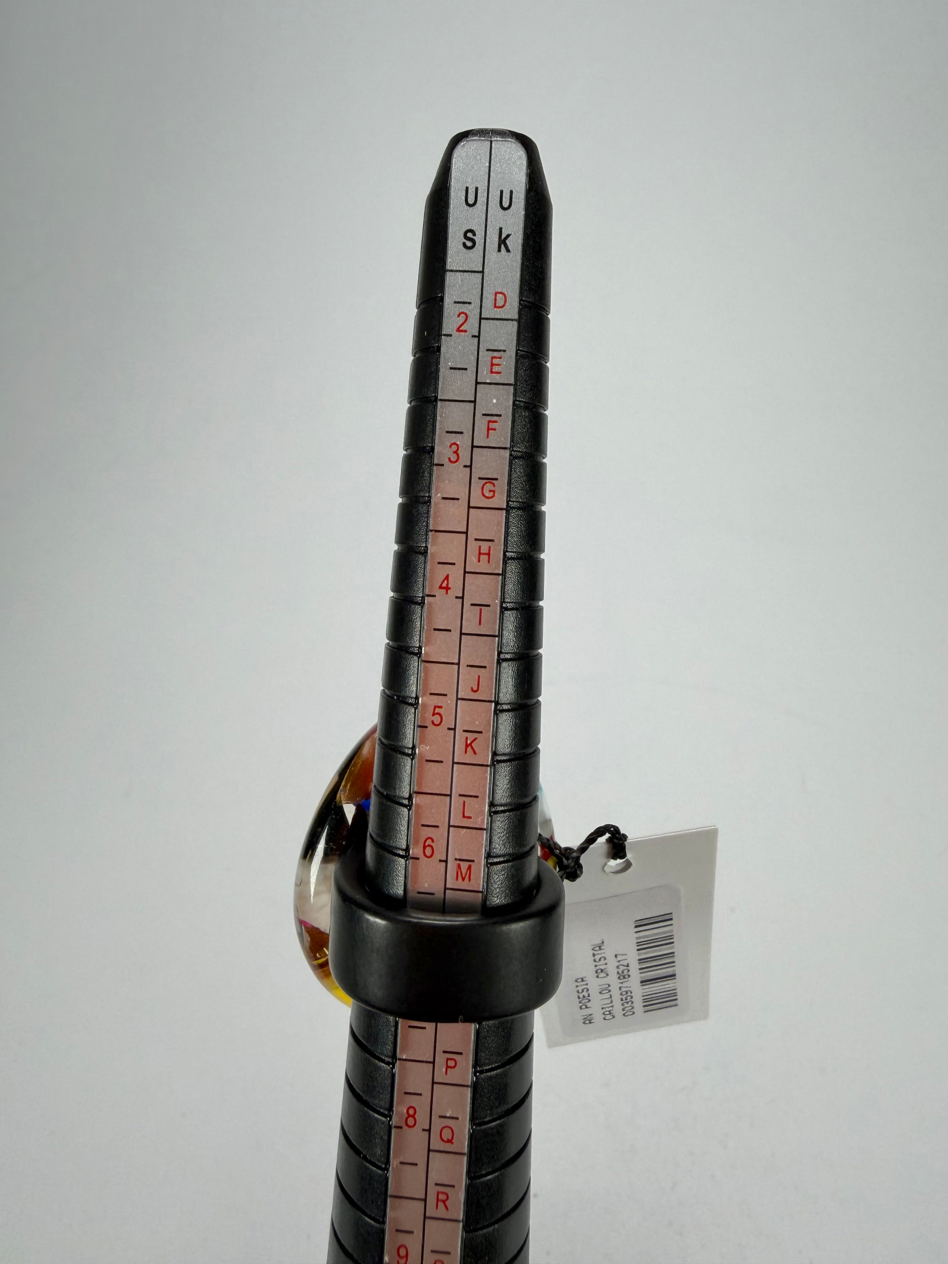 Sobral - Caillou Cristal "Poesia" Resin Ring ( 003597 ) - Size UK N / US 7