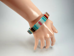 R Sobral - Liquorice Pop Art Solid Retro Resin Bangle ( * Rare * )