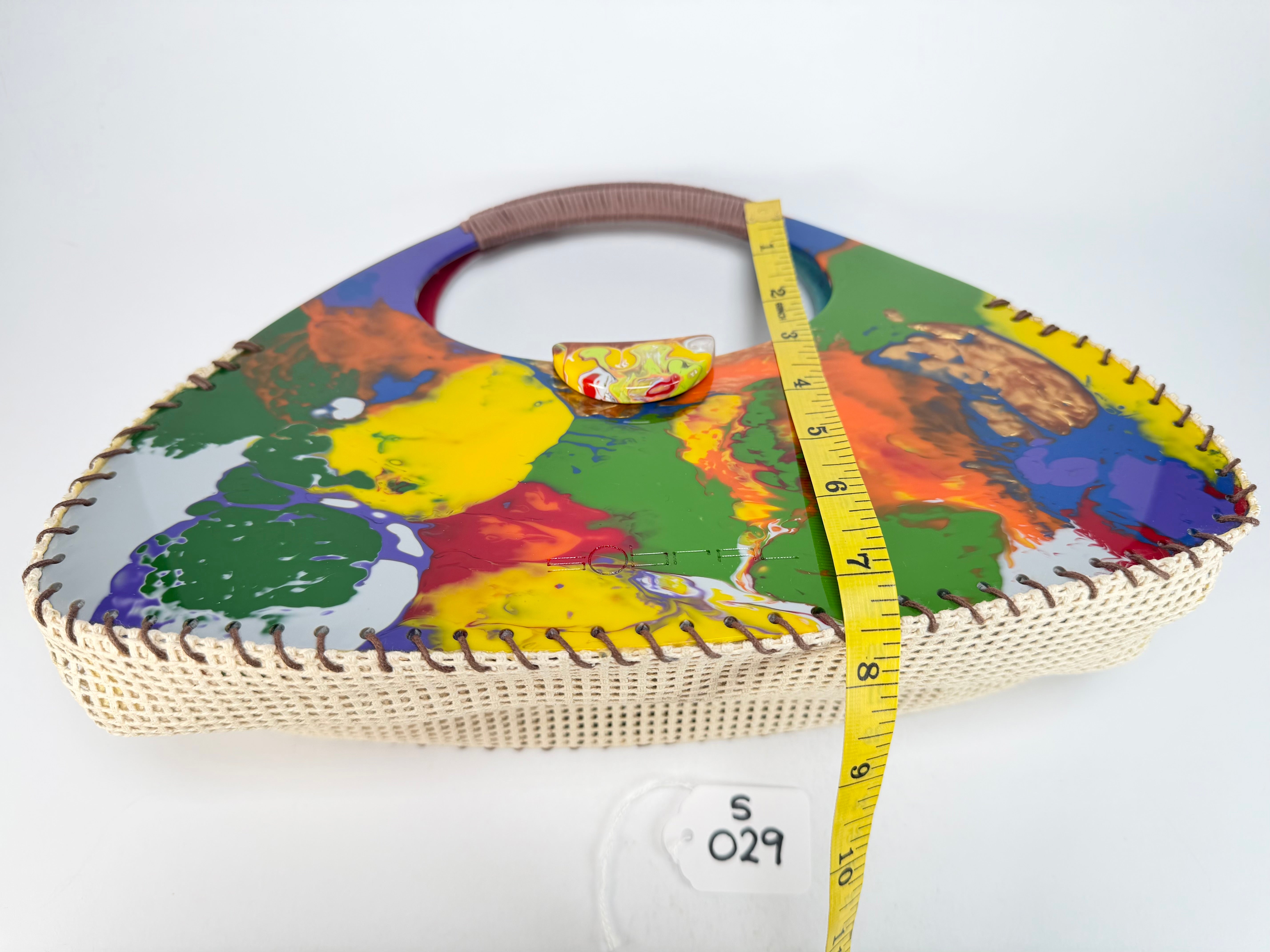 Sobral - Multi-Colour "Retro " Pollock Resin Handbag ( 005315 )