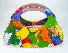Sobral - Multi-Colour "Retro " Pollock Resin Handbag ( 005315 )