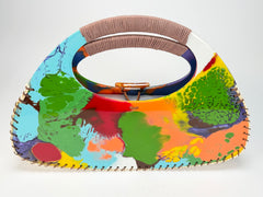 Sobral - Multi-Colour "Retro " Pollock Resin Handbag ( 005315 )