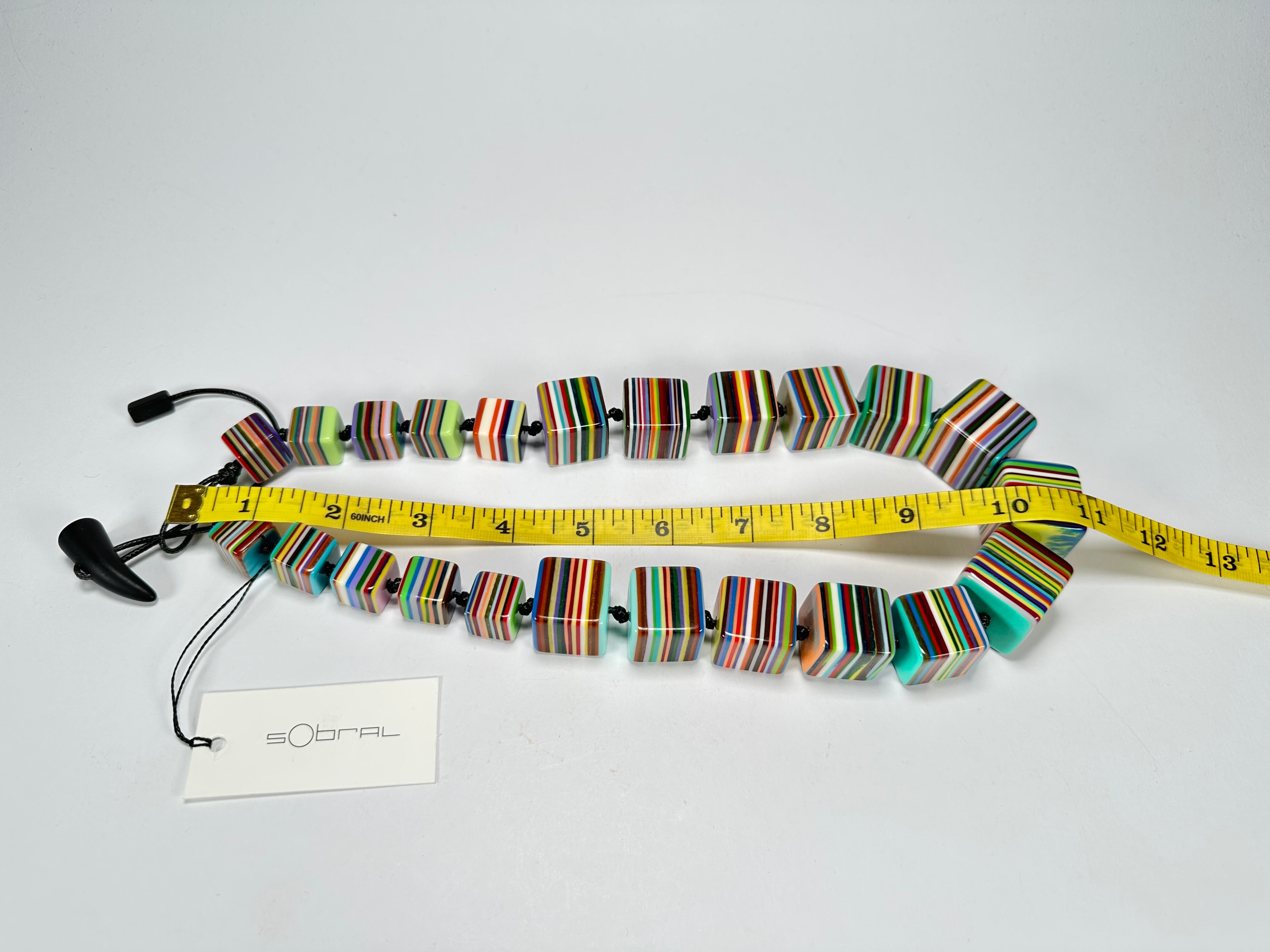 Sobral - Pop Art "K" Multi Cubes Resin Necklace ( 003624 )