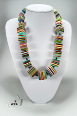Sobral - Pop Art "K" Multi Cubes Resin Necklace ( 003624 )