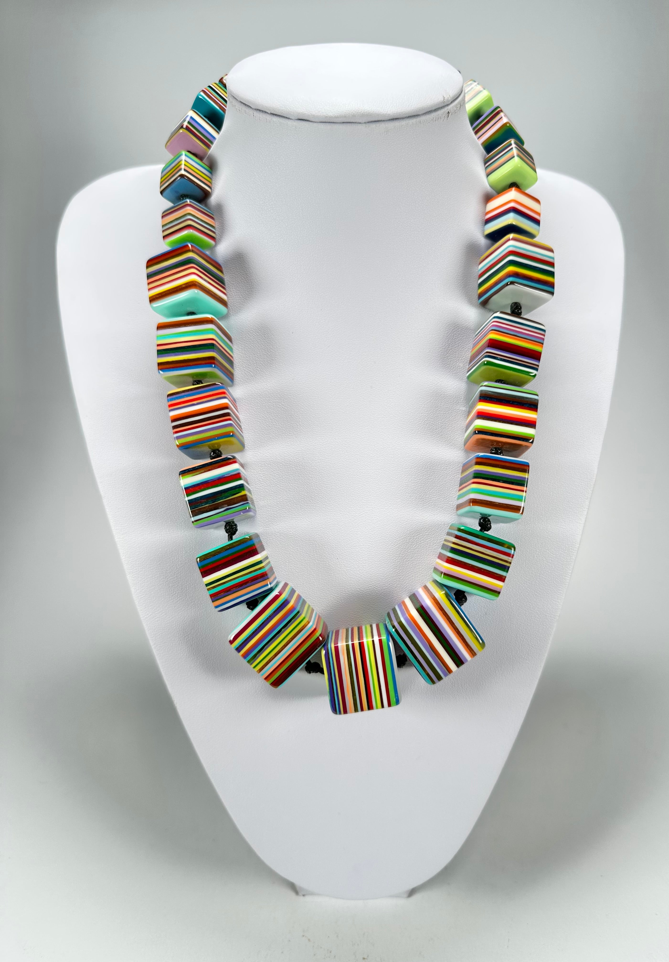 Sobral - Pop Art "K" Multi Cubes Resin Necklace ( 003624 )