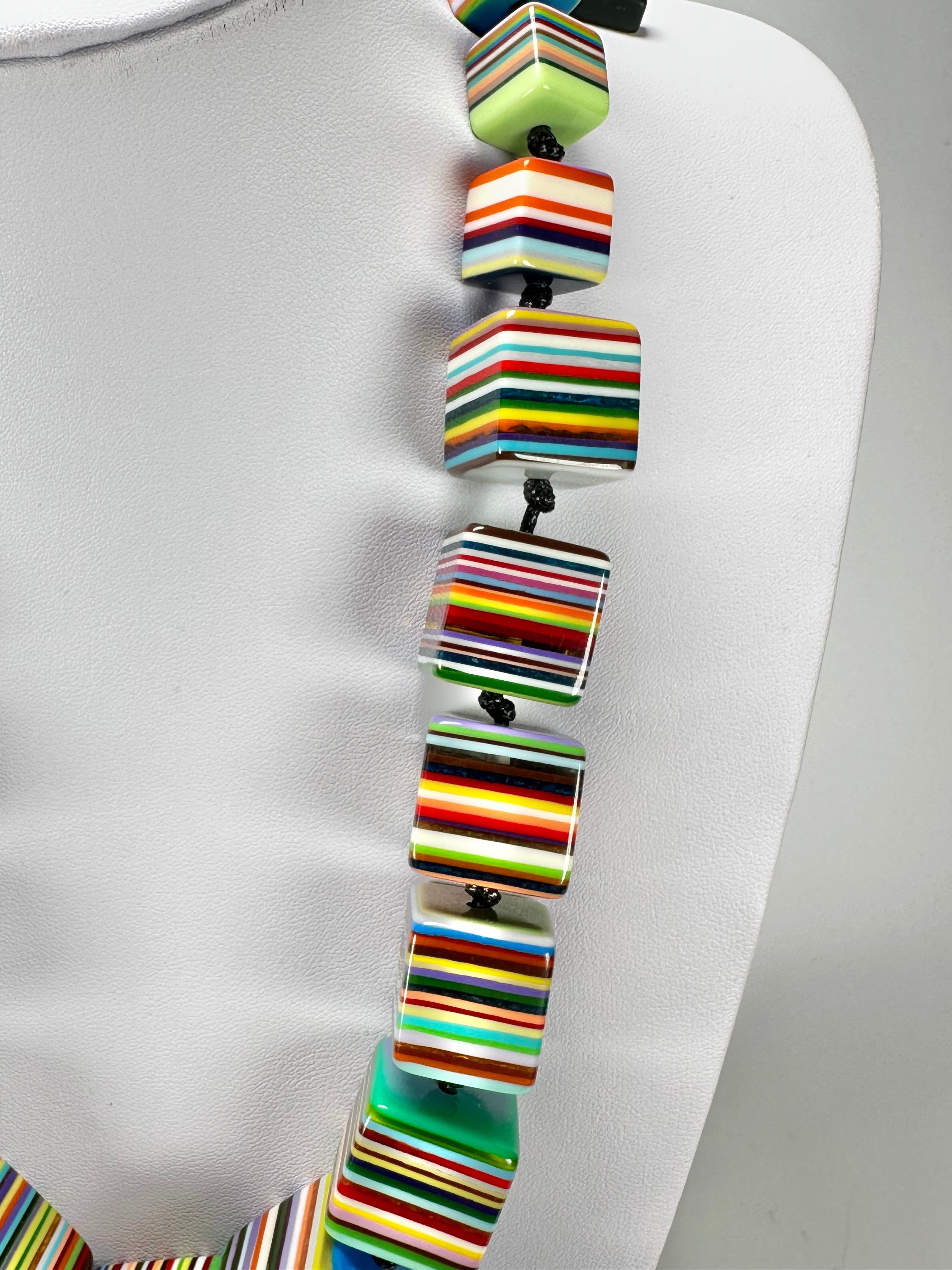 Sobral - Pop Art "K" Multi Cubes Resin Necklace ( 003624 )